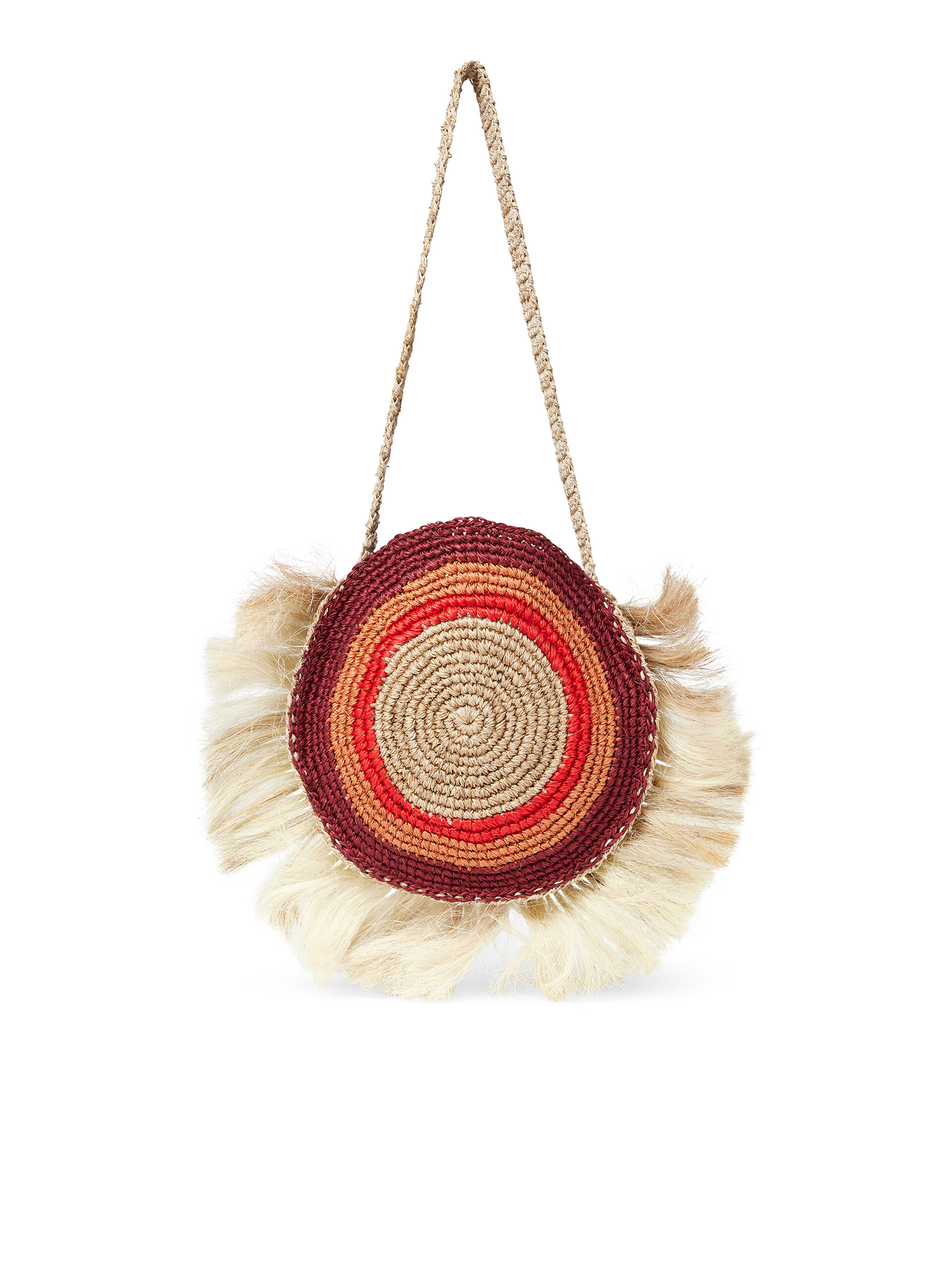 MARNI MARKET cross-body bag in natural fibre with fringes - Bags - Image 3