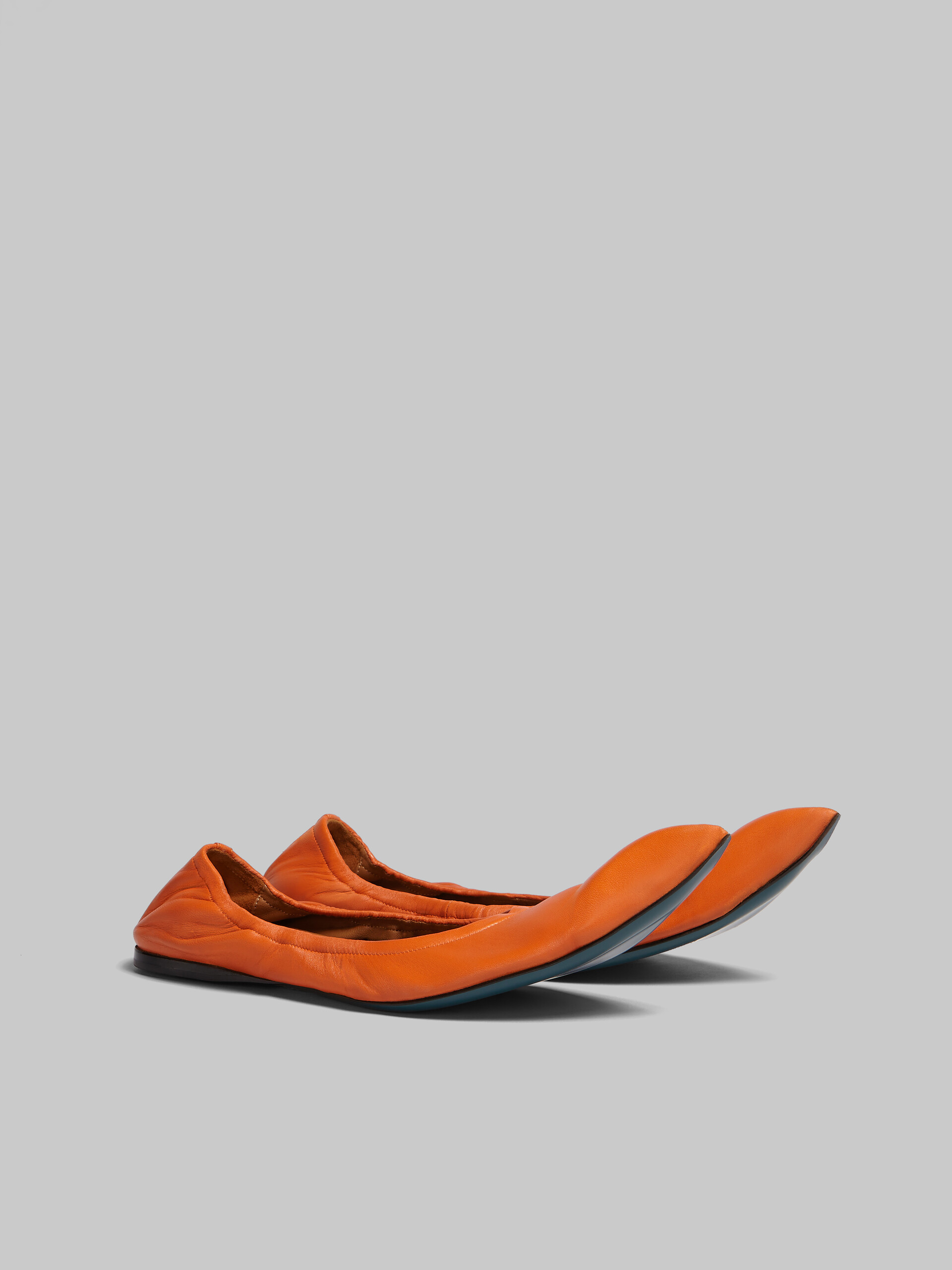 Orange nappa pointed-toe ballet flats - Ballet Shoes - Image 2