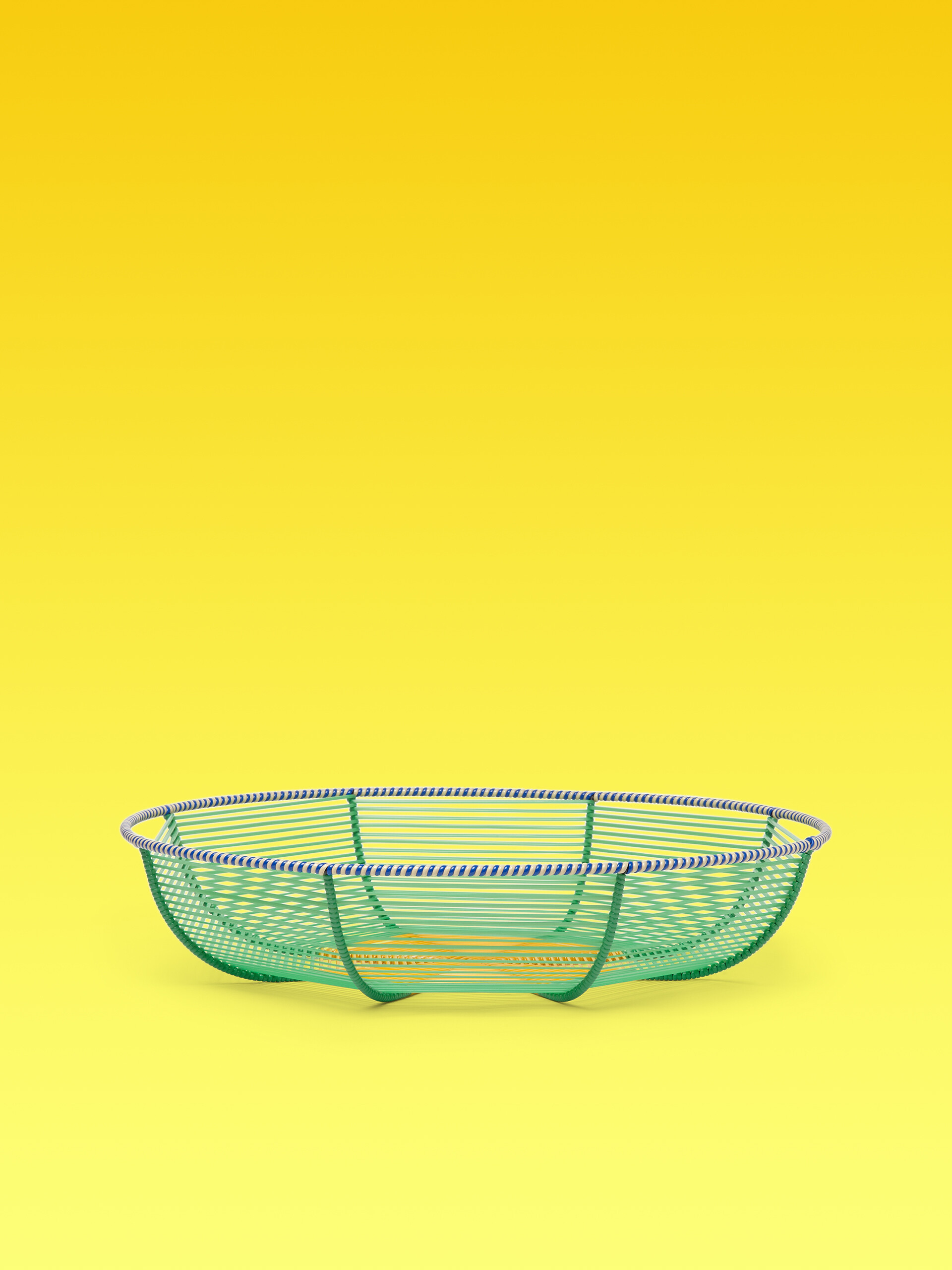 MARNI MARKET iron circular large fruit holder with green PVC - Home Accessories - Image 1