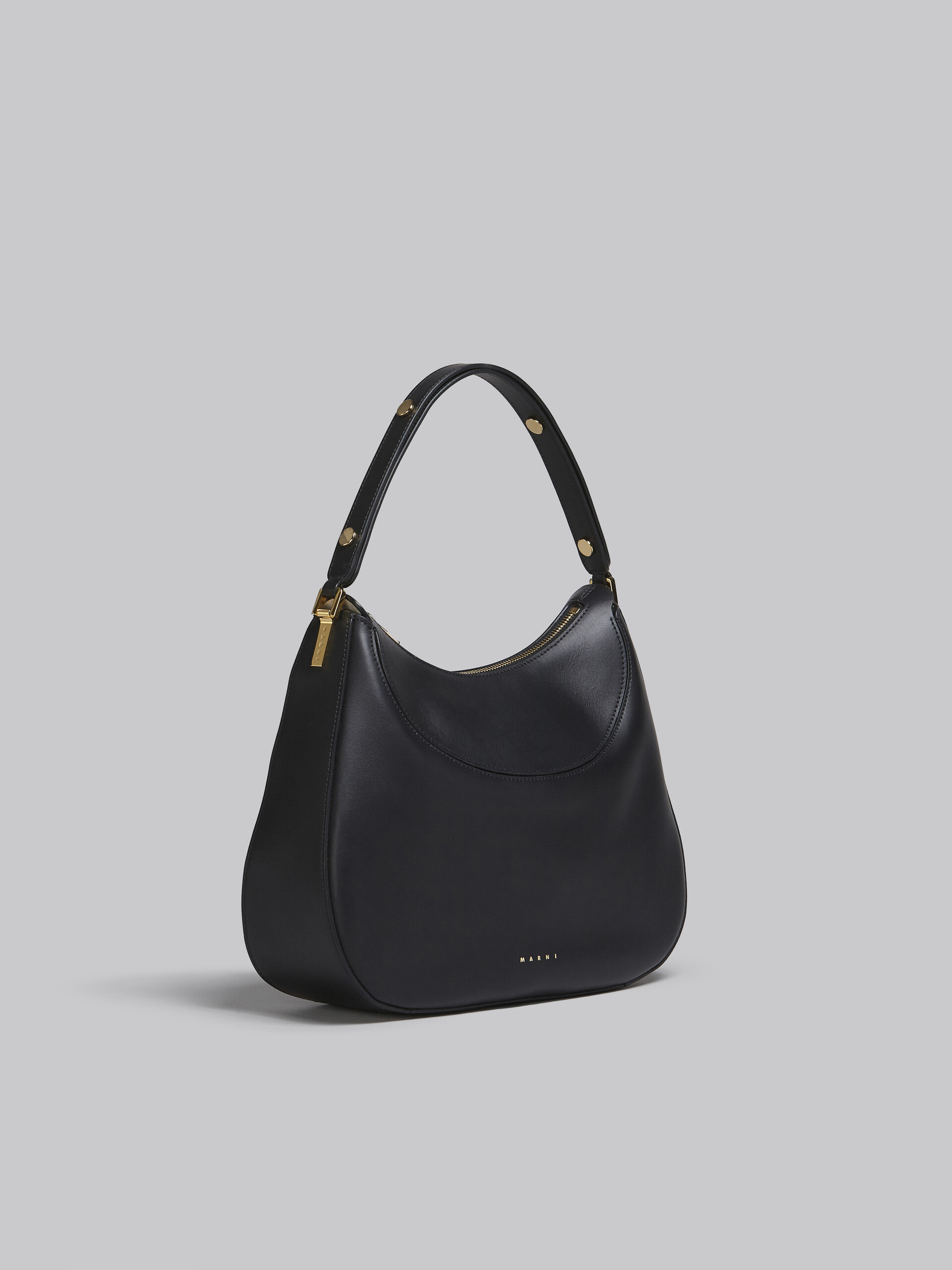 Milano large bag in black leather - Handbag - Image 6
