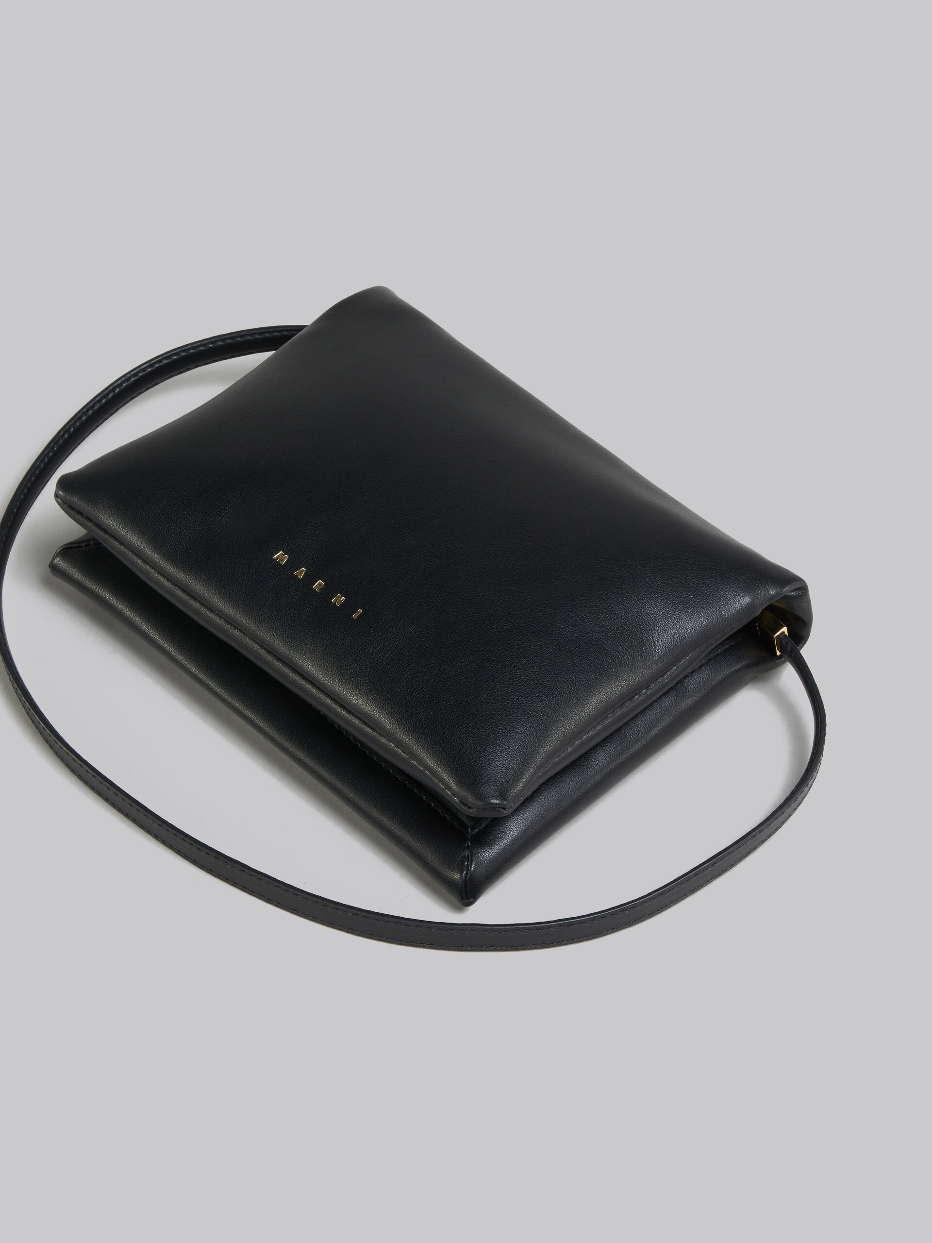 Black leather Prisma pouch - Pochette - Image 5