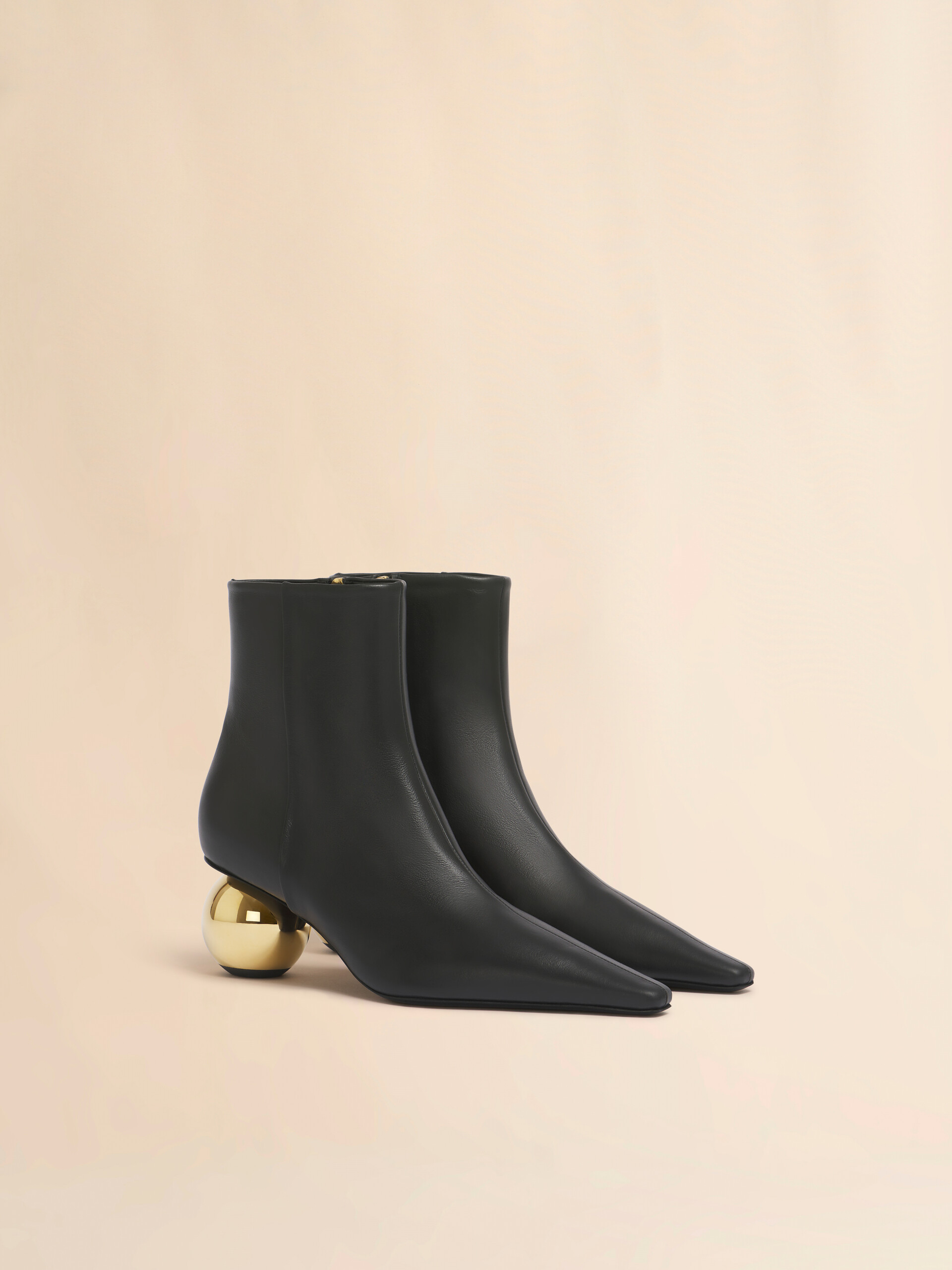 Black leather ankle boot - Boots - Image 2