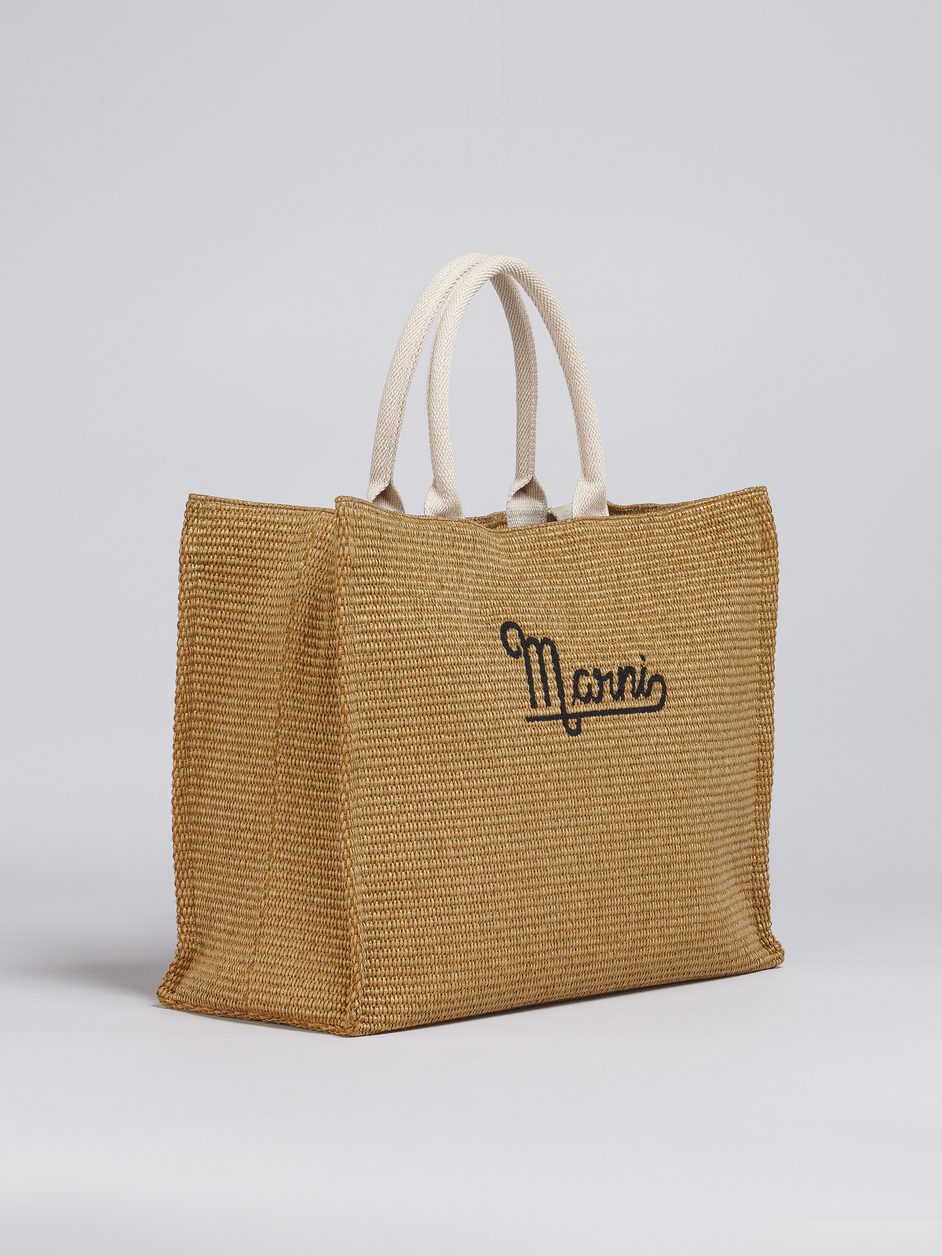 Embroidered logo raffia SUMMER shopping bag - Shopping Bags - Image 4