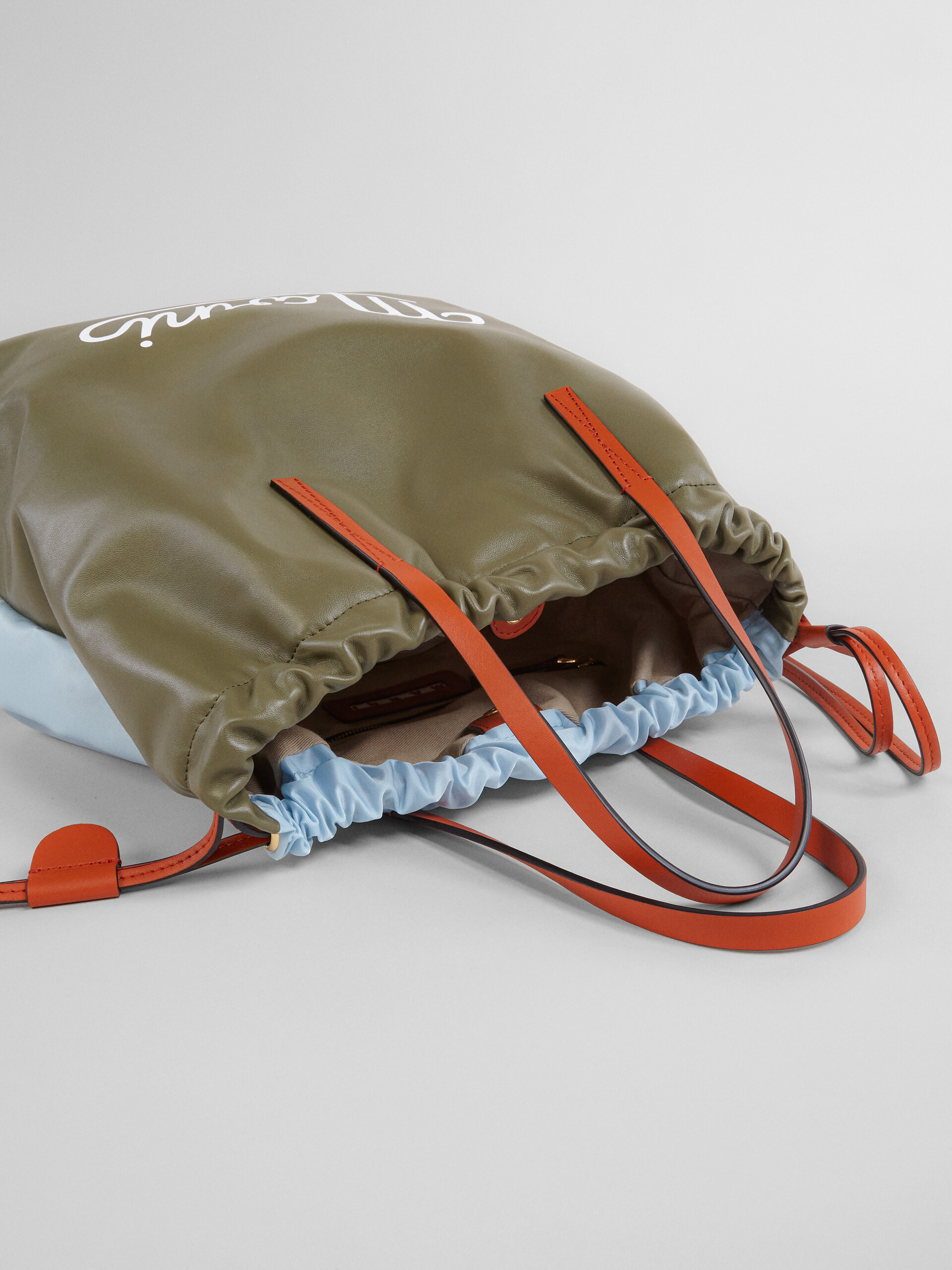 Calf leather and eco nylon backpack - Backpacks - Image 5