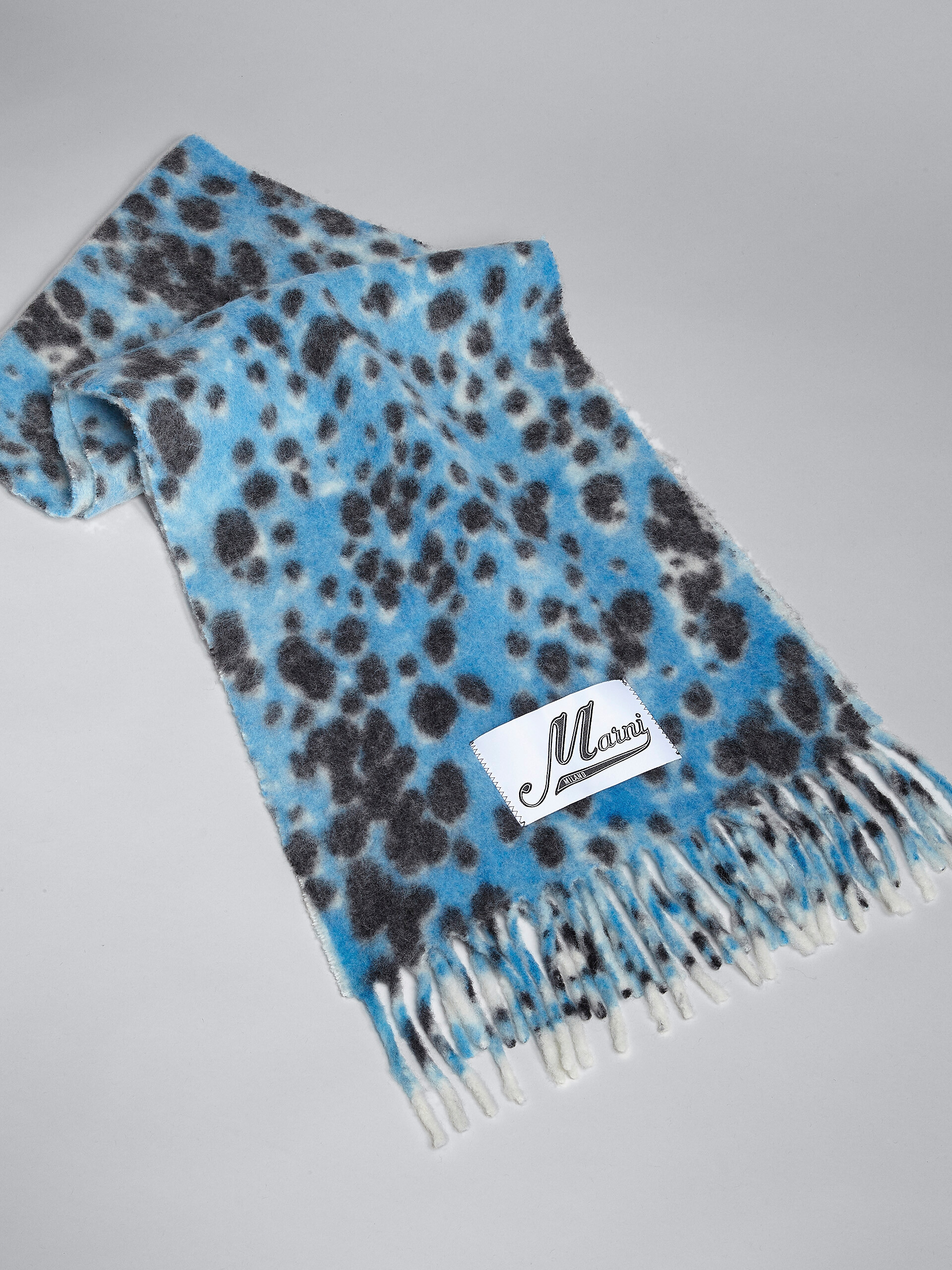 Blue Pop Dots print scarf - Scarves - Image 3
