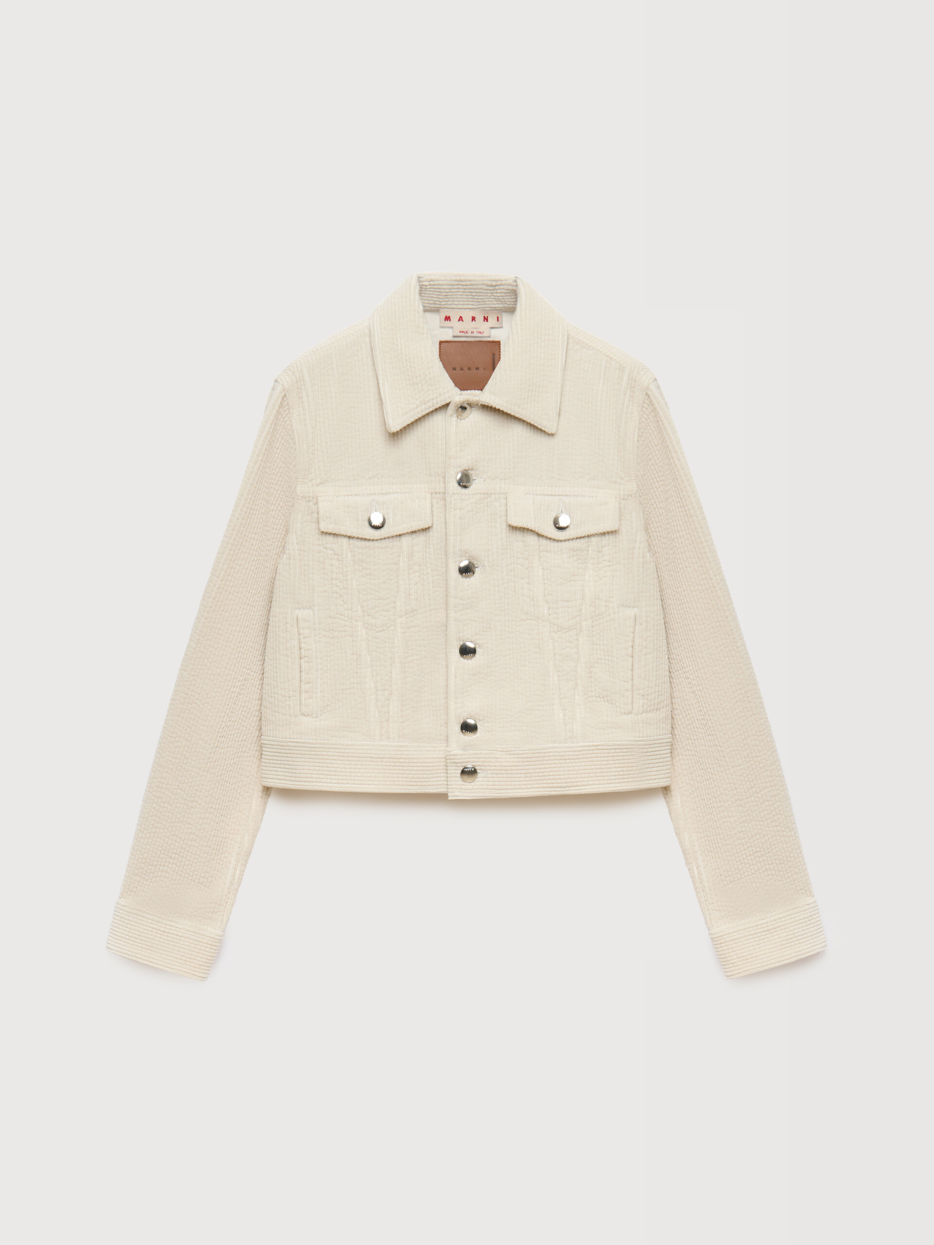 Cream corduroy trucker jacket - Jackets - Image 1