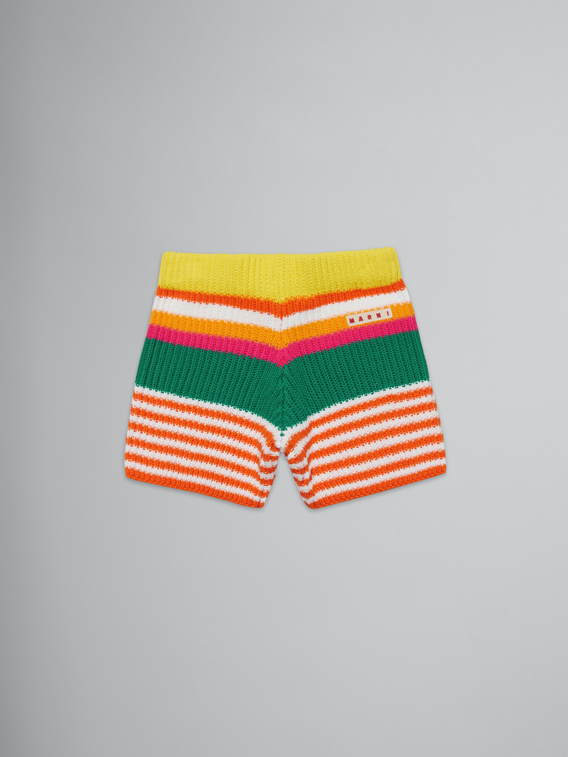 Multicolor striped knit shorts - Pants - Image 1