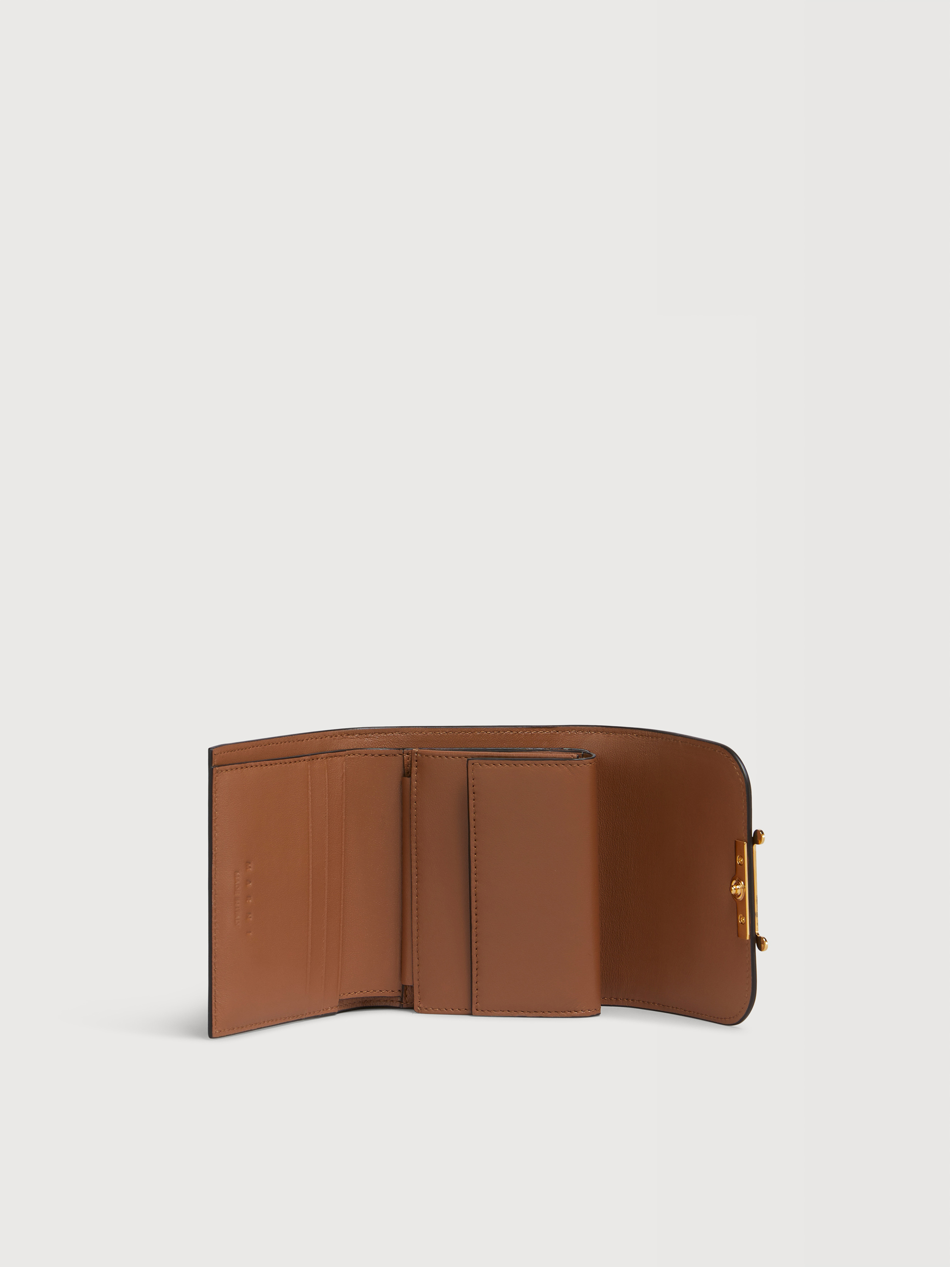 MARNI 三つ折り財布 レザー ウォレット　キャメル ブラウン レザー製 Envelope 三つ折りウォレット | Marni