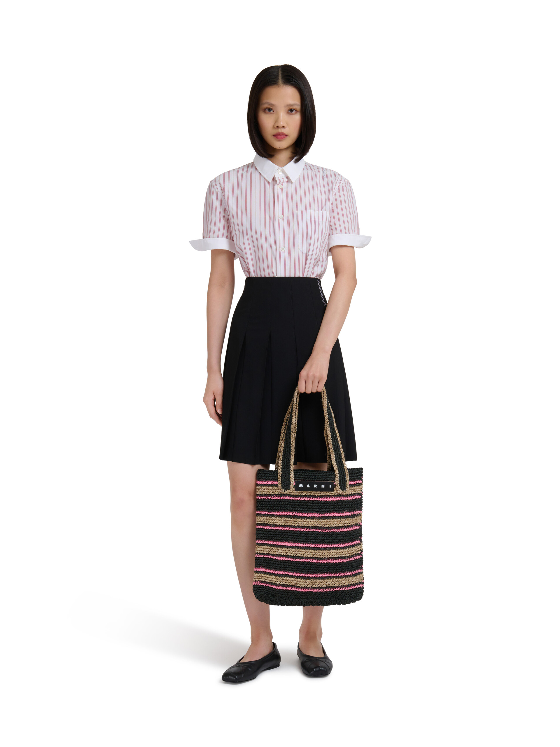 アンスラサイトダーク MARNI MARKET フィケクロシェバッグ - ショッピングバッグ - Image 2