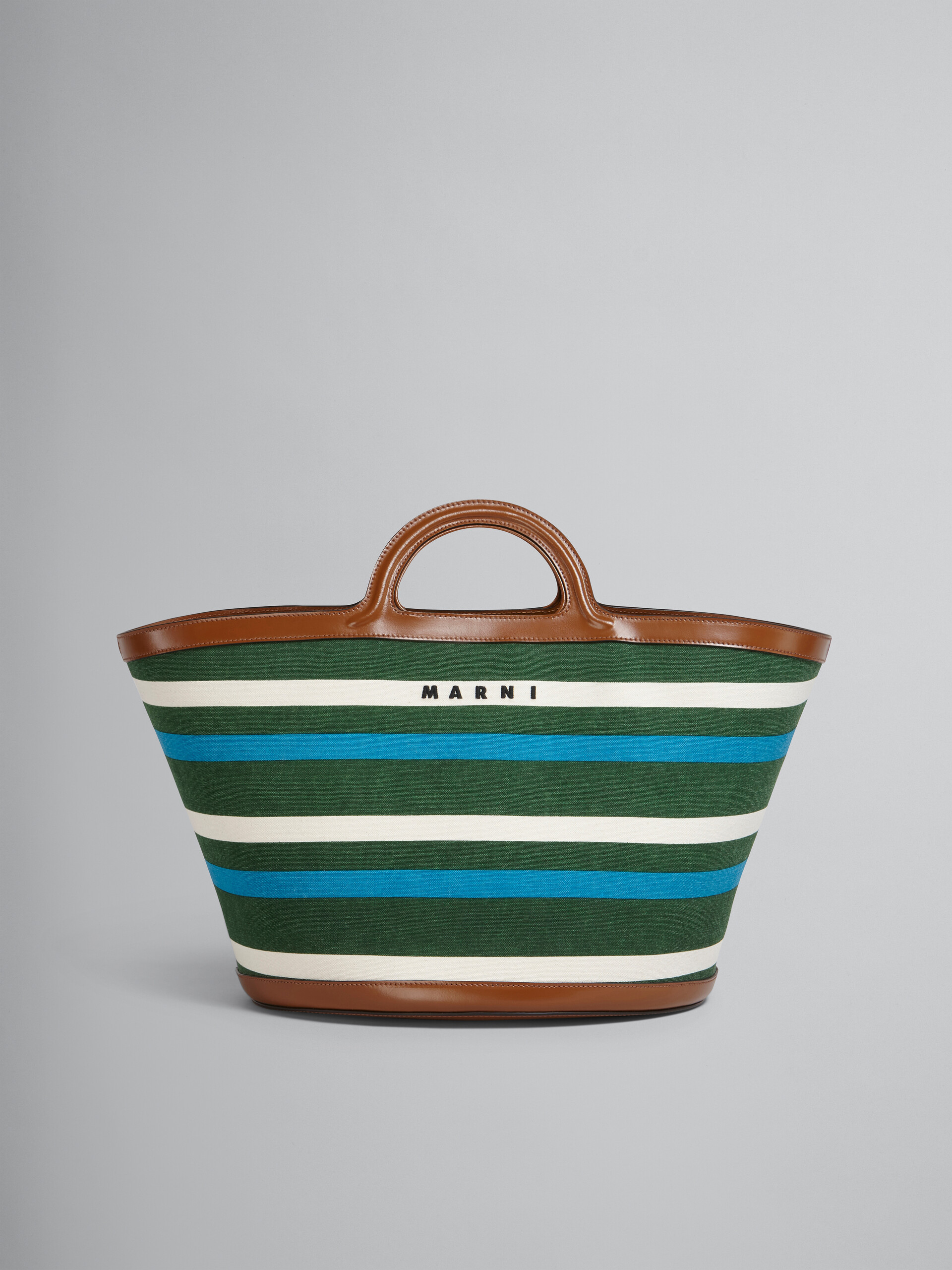 TROPICALIA large bag leather and striped canvas - Handbags - Image 1