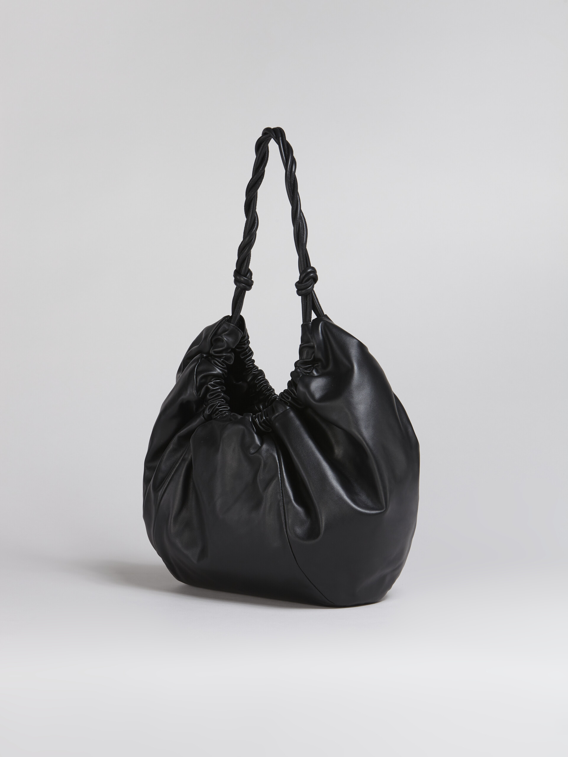 Black TWIRL hobo bag in calfskin - Shoulder Bags - Image 3