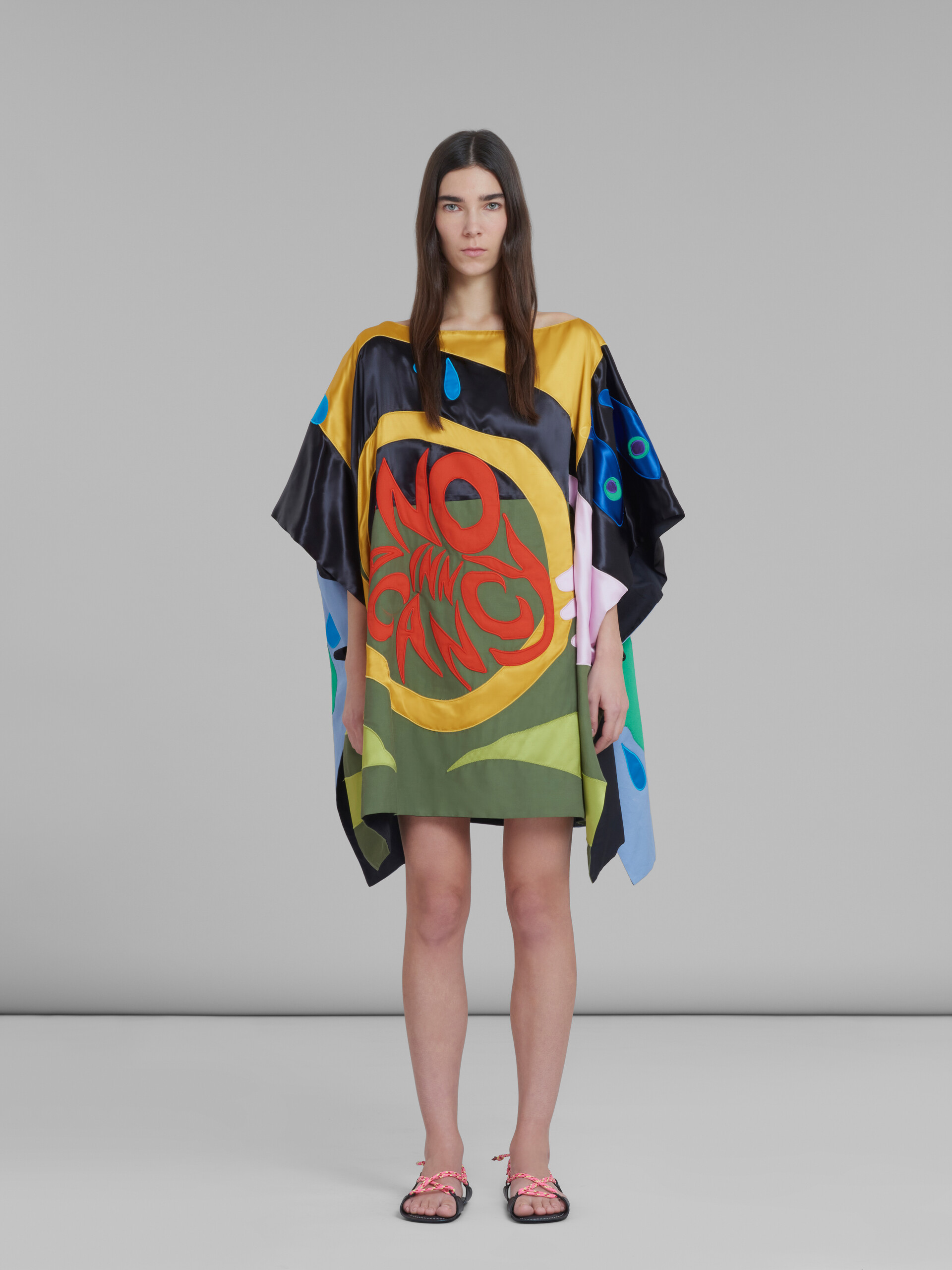 Marni x No Vacancy Inn - Cape top with multicolour patchwork motifs - Shirts - Image 2