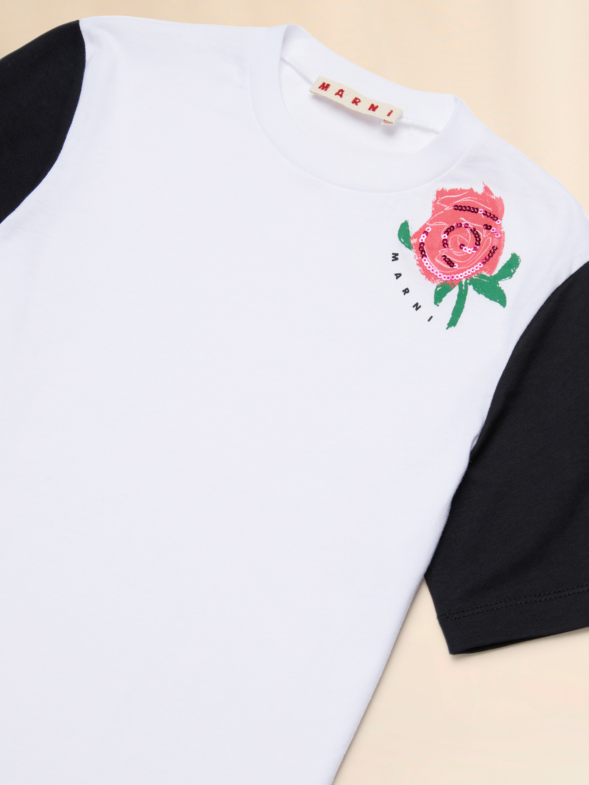 T-shirt in cotone bianco con stampa Tea Time - T-shirt - Image 3