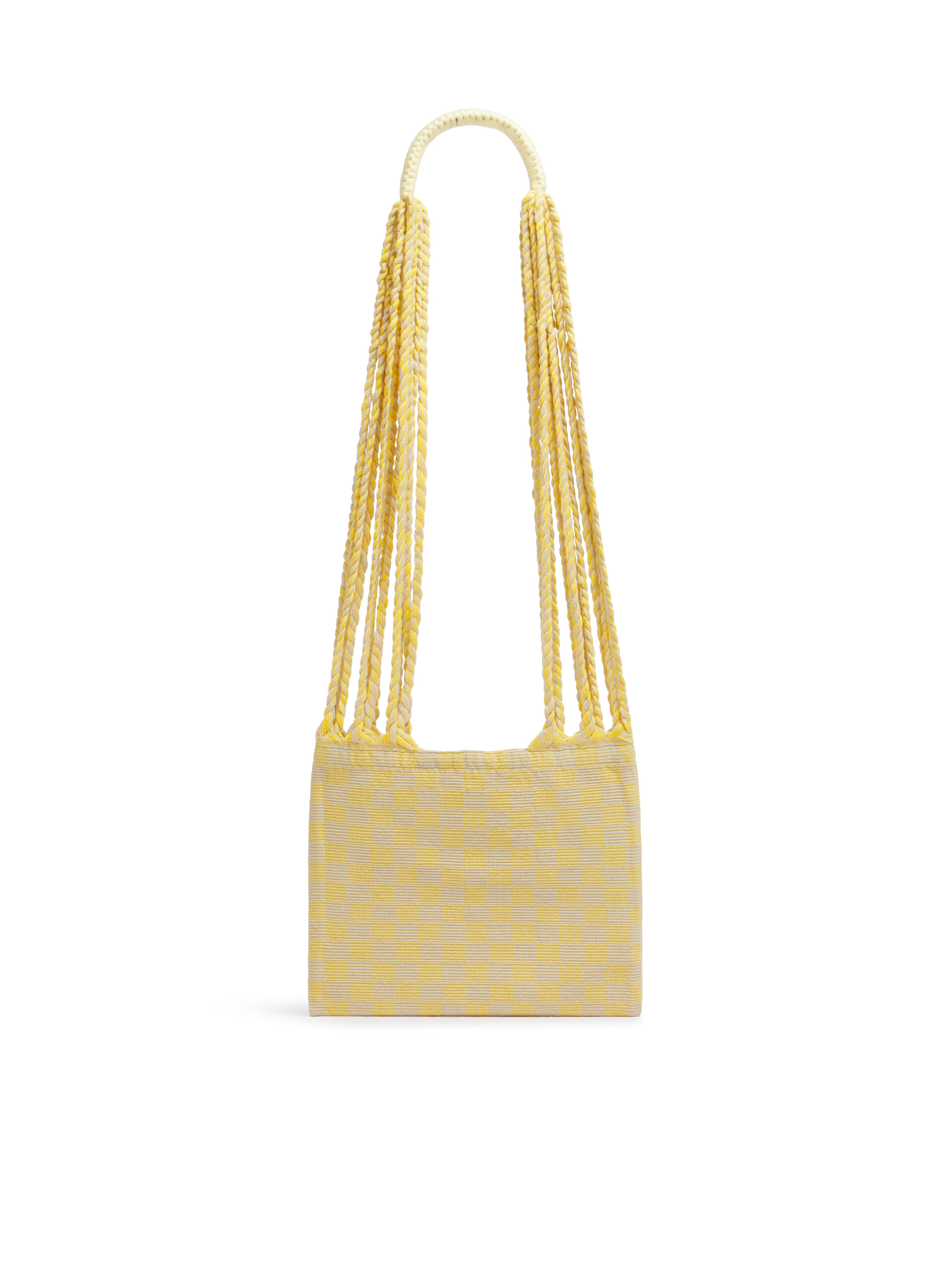 ホワイト MARNI MARKET CROSS CHECKERBORAD HAMMOCK BAG - ショッピングバッグ - Image 3