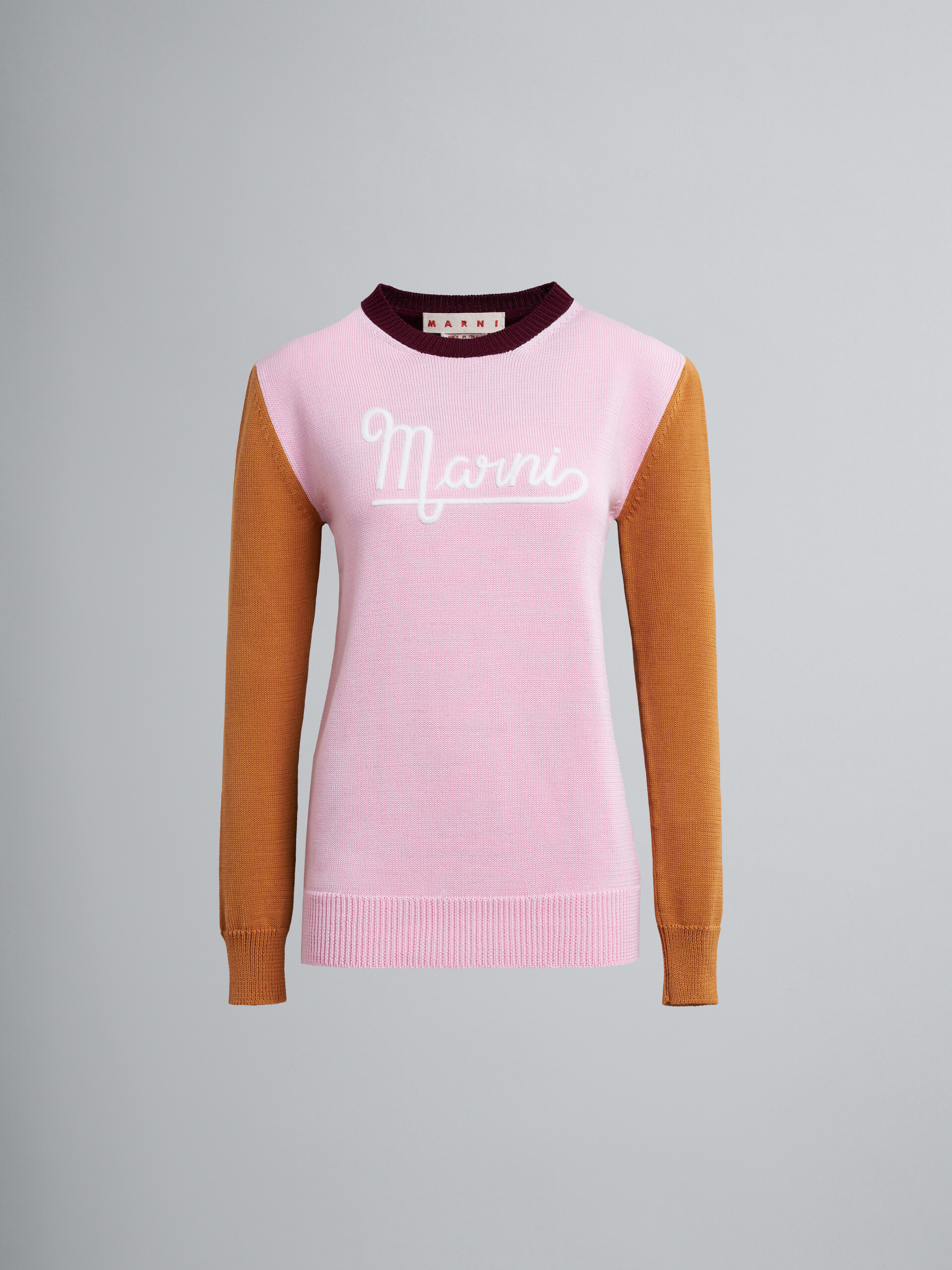 Long-sleeved logo bio cotton sweater - Pullovers - Image 1