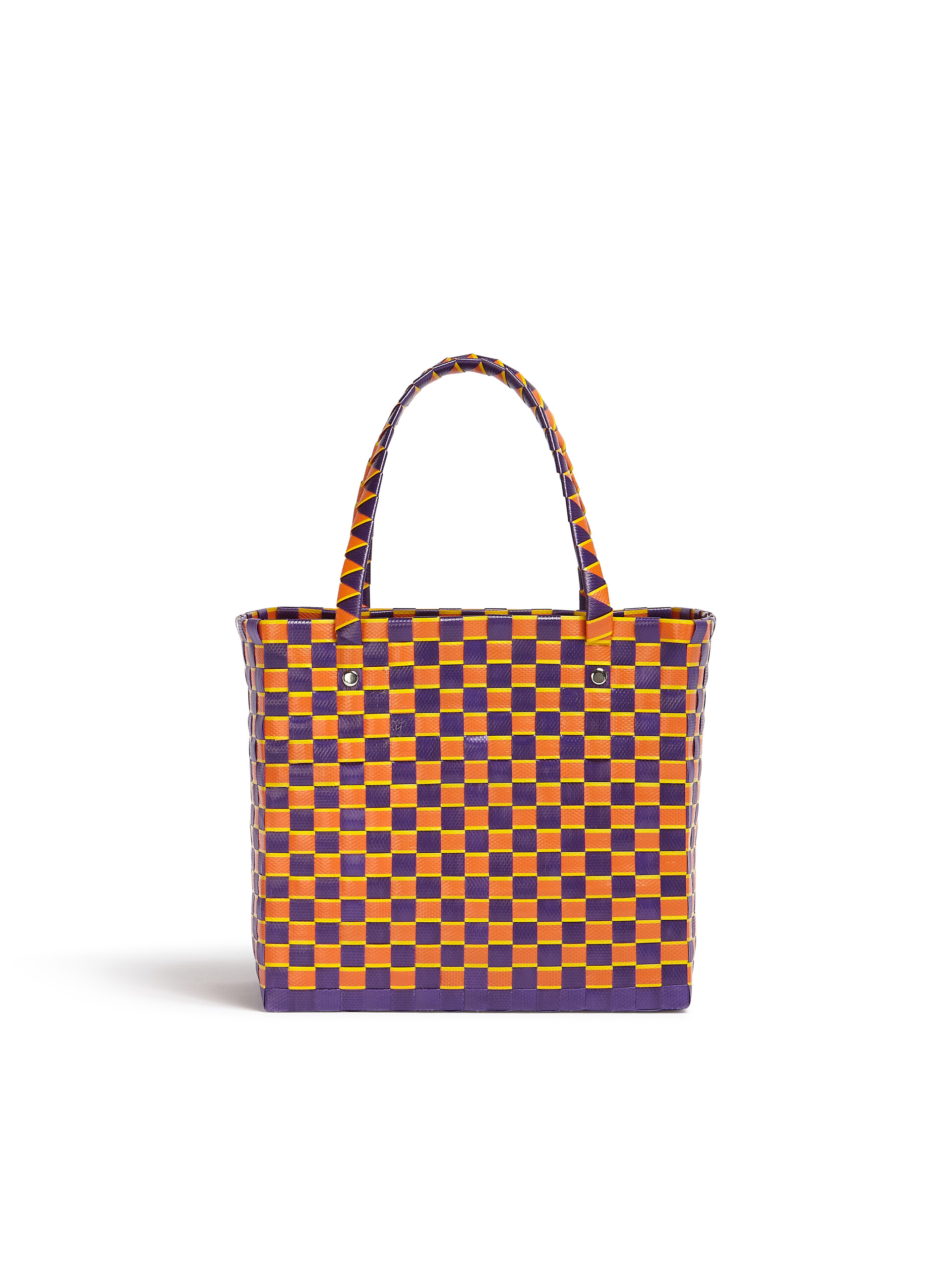 MARNI MARKET FLOWER MINI BASKET bag in orange butterfly motif - Bags - Image 3
