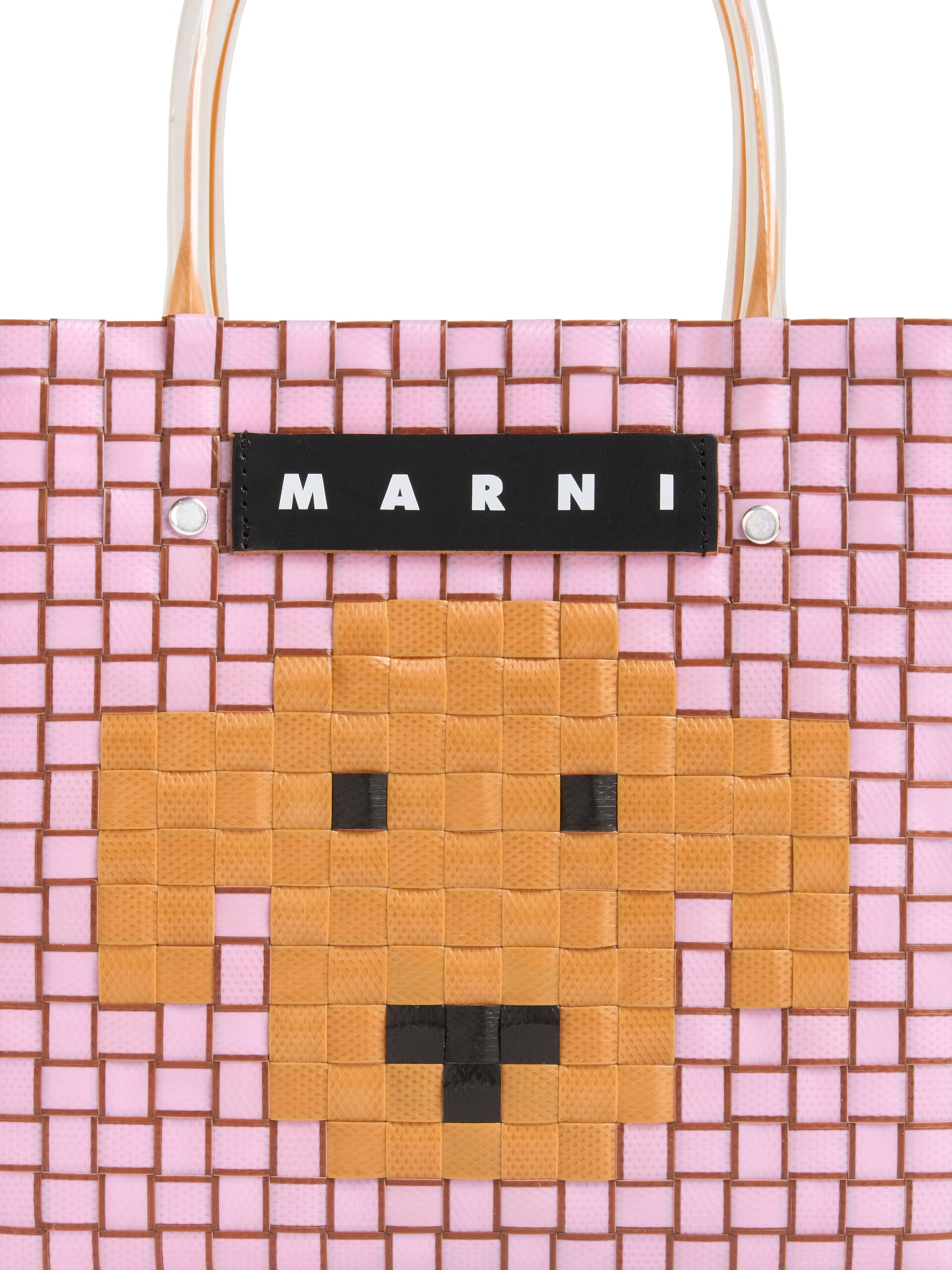 Bolso MARNI MARKET ANIMAL BASKET rosa claro - Bolsos shopper - Image 4