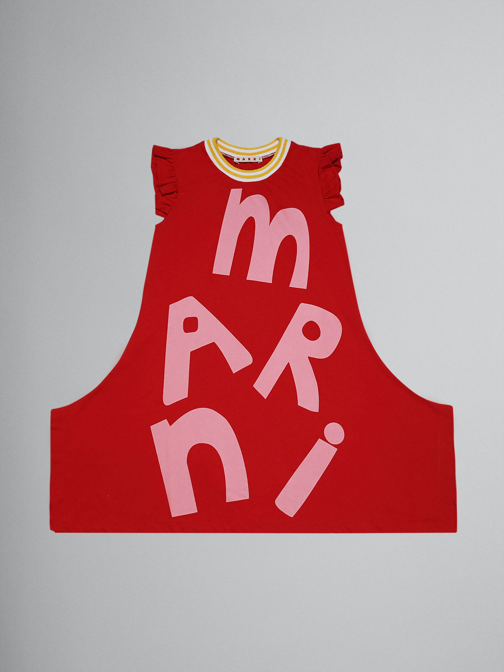 Robe en jersey de coton à imprimé maxi logo - Robes - Image 1