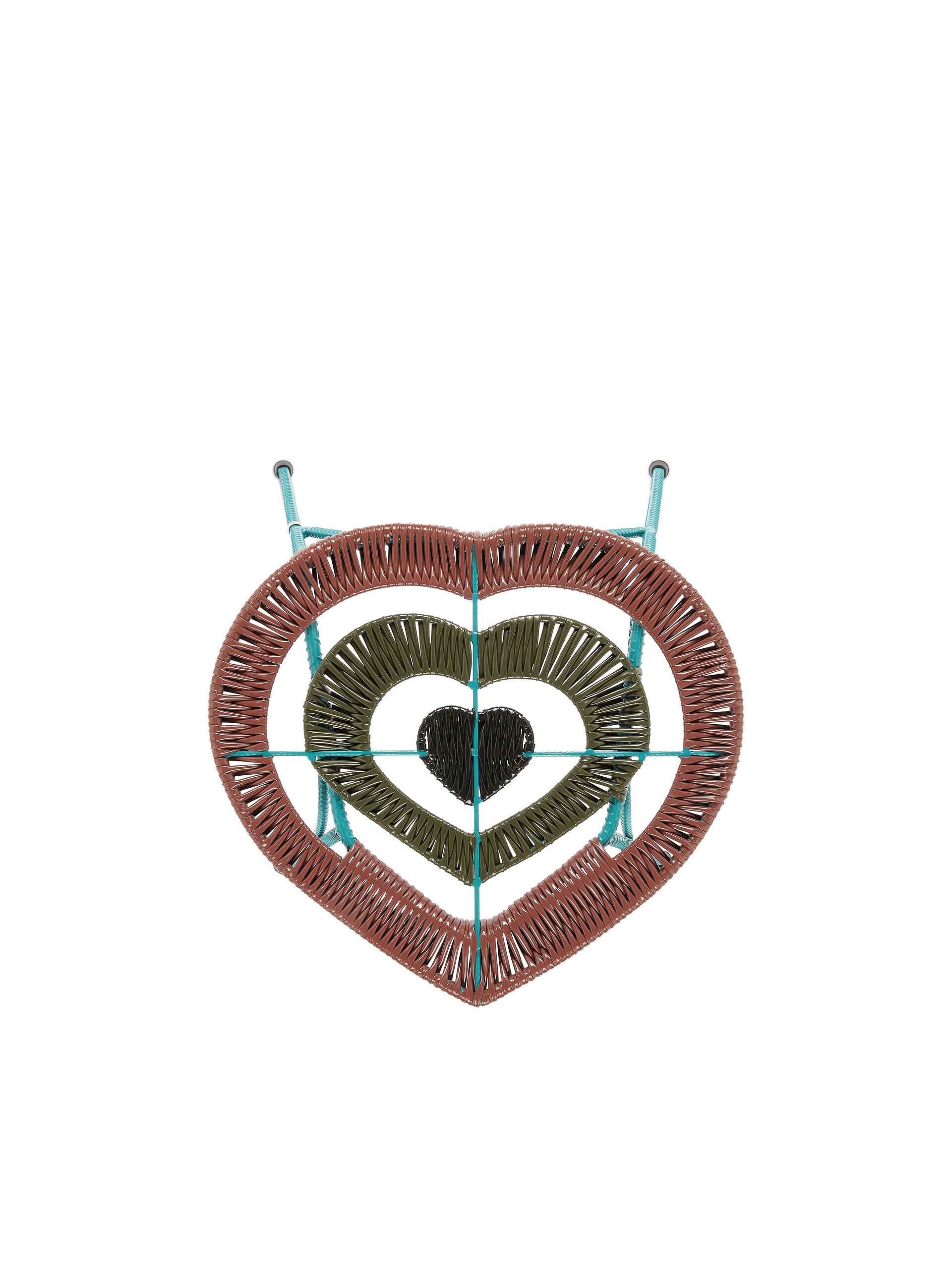 Sgabello-tavolo cuore MARNI MARKET in ferro PVC verde rosso - Arredamento - Image 3