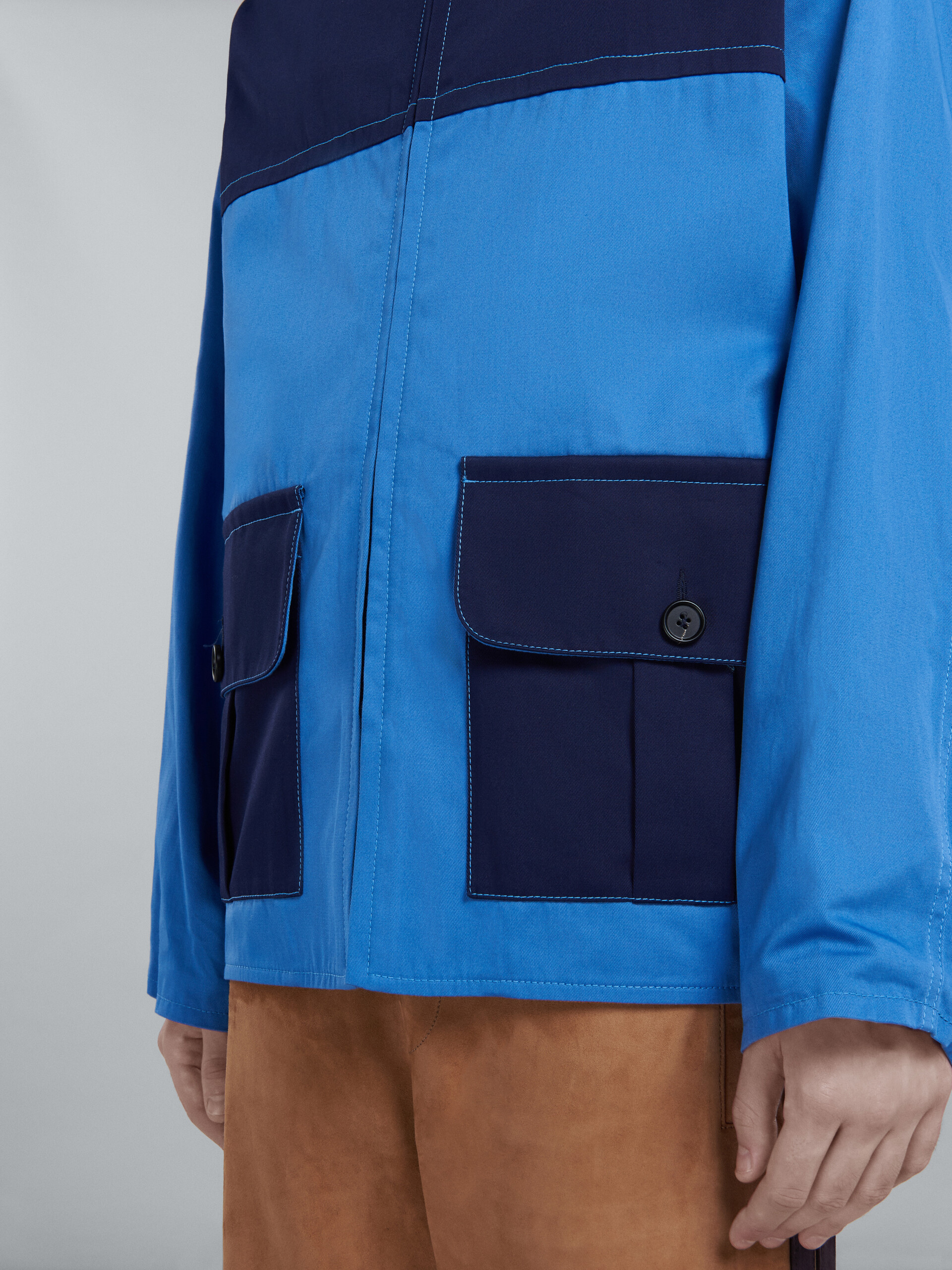 Gabardine jacket with contrasting collar - Jackets - Image 5