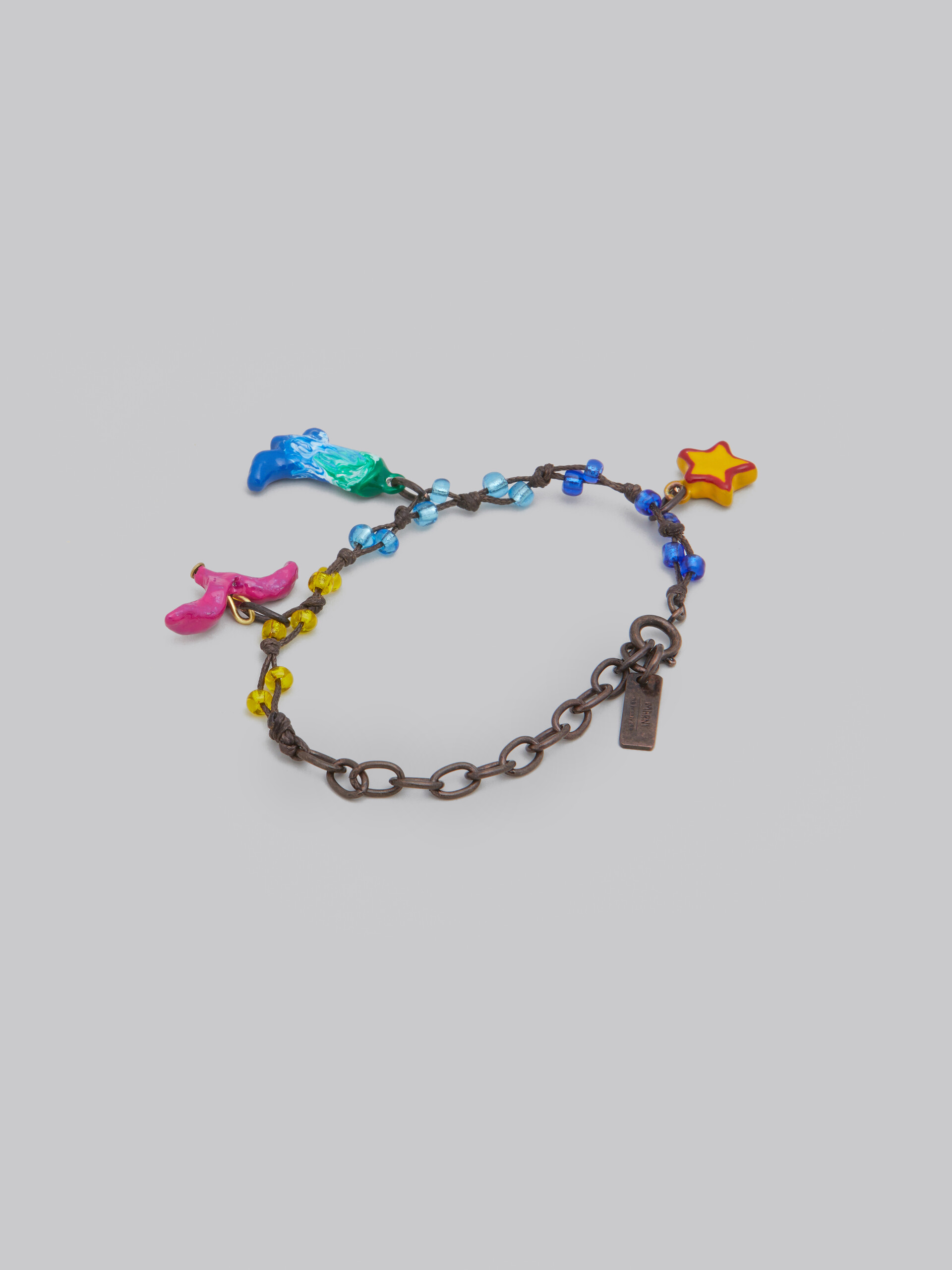 Marni x No Vacancy Inn - Bracelet with red blue and yellow pendants - Bracelets - Image 3