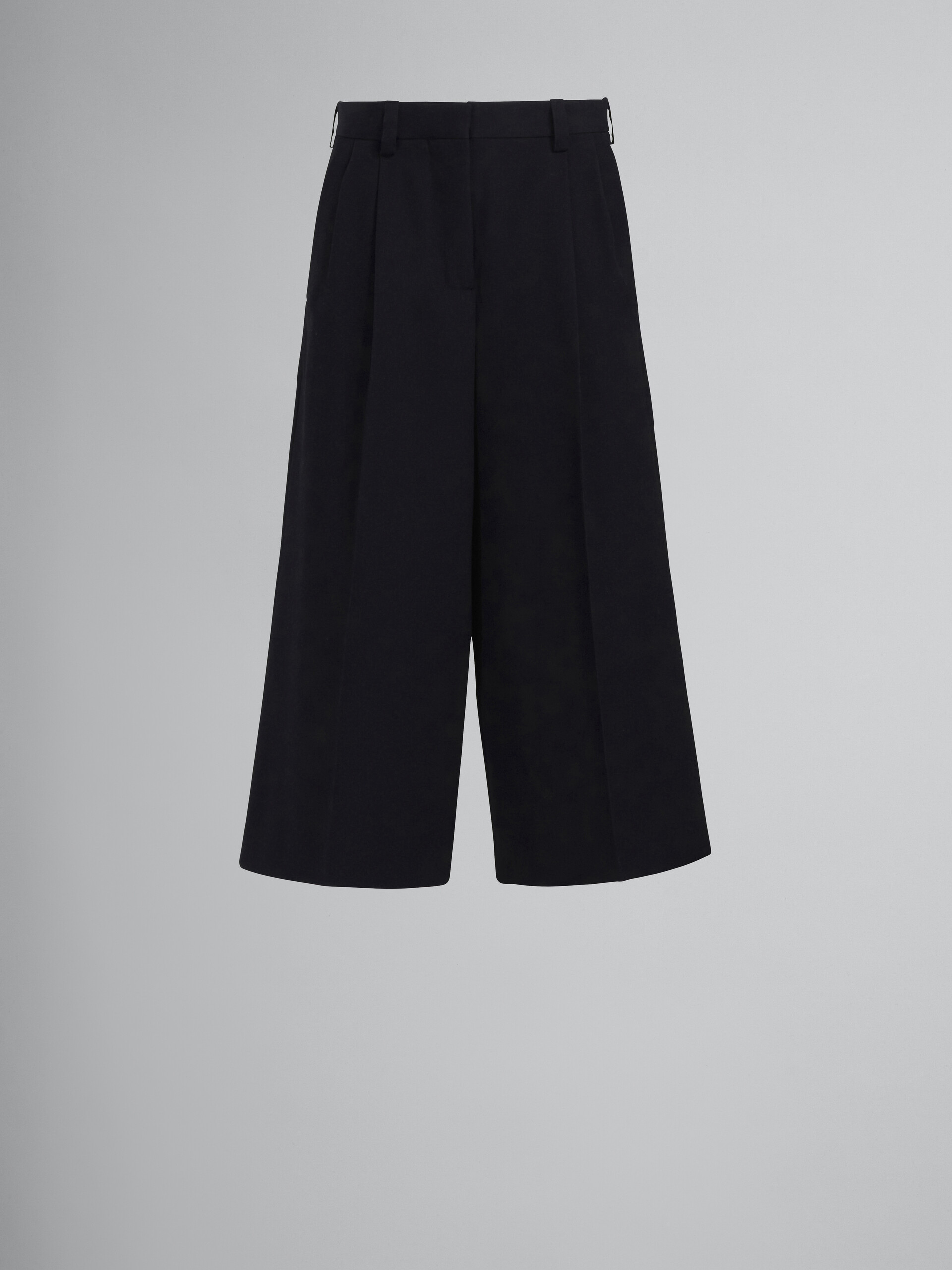 Cropped black wool pants - Pants - Image 1