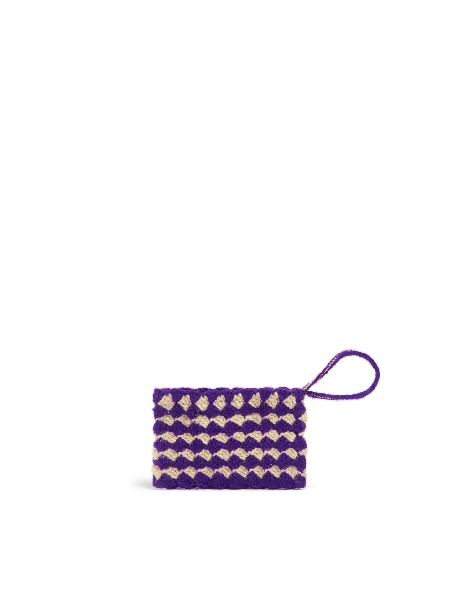 Black Crochet Marni Market Medium Chessboard Pouch - Accessories - Image 2
