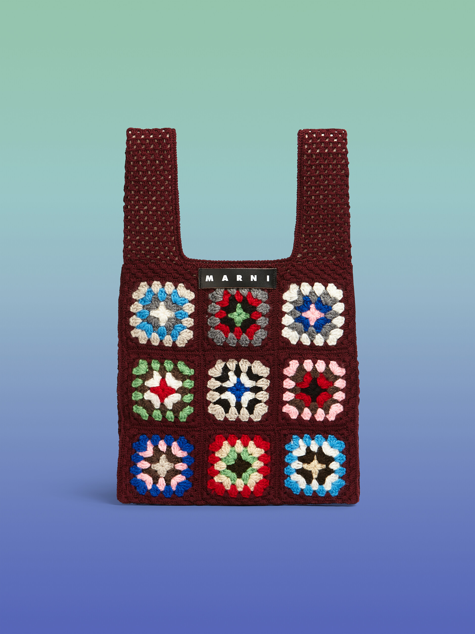 MARNI MARKET FISH bag in brown crochet - Bags - Image 1