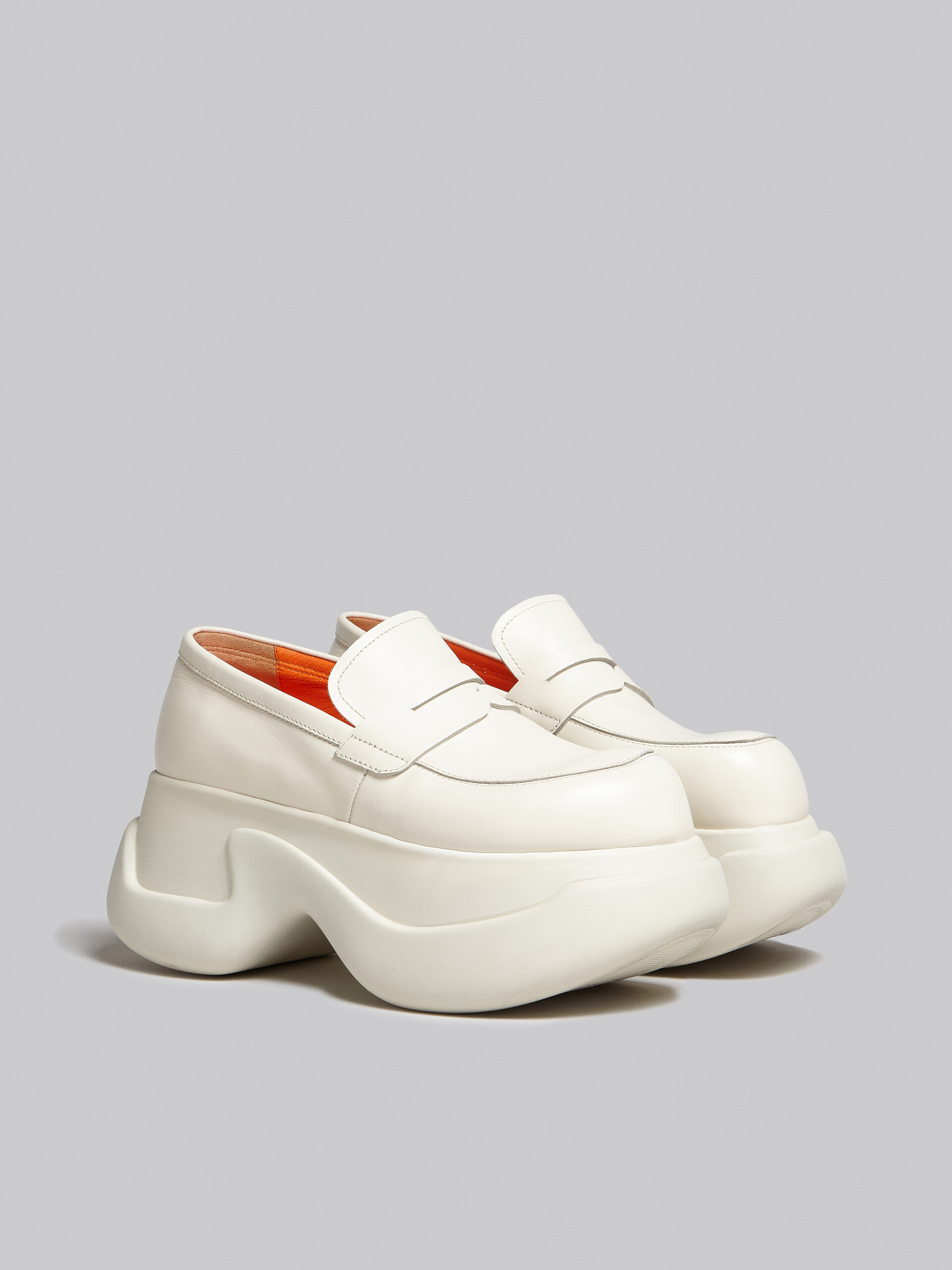 White leather Aras 23 chunky mocassin - Mocassin - Image 2