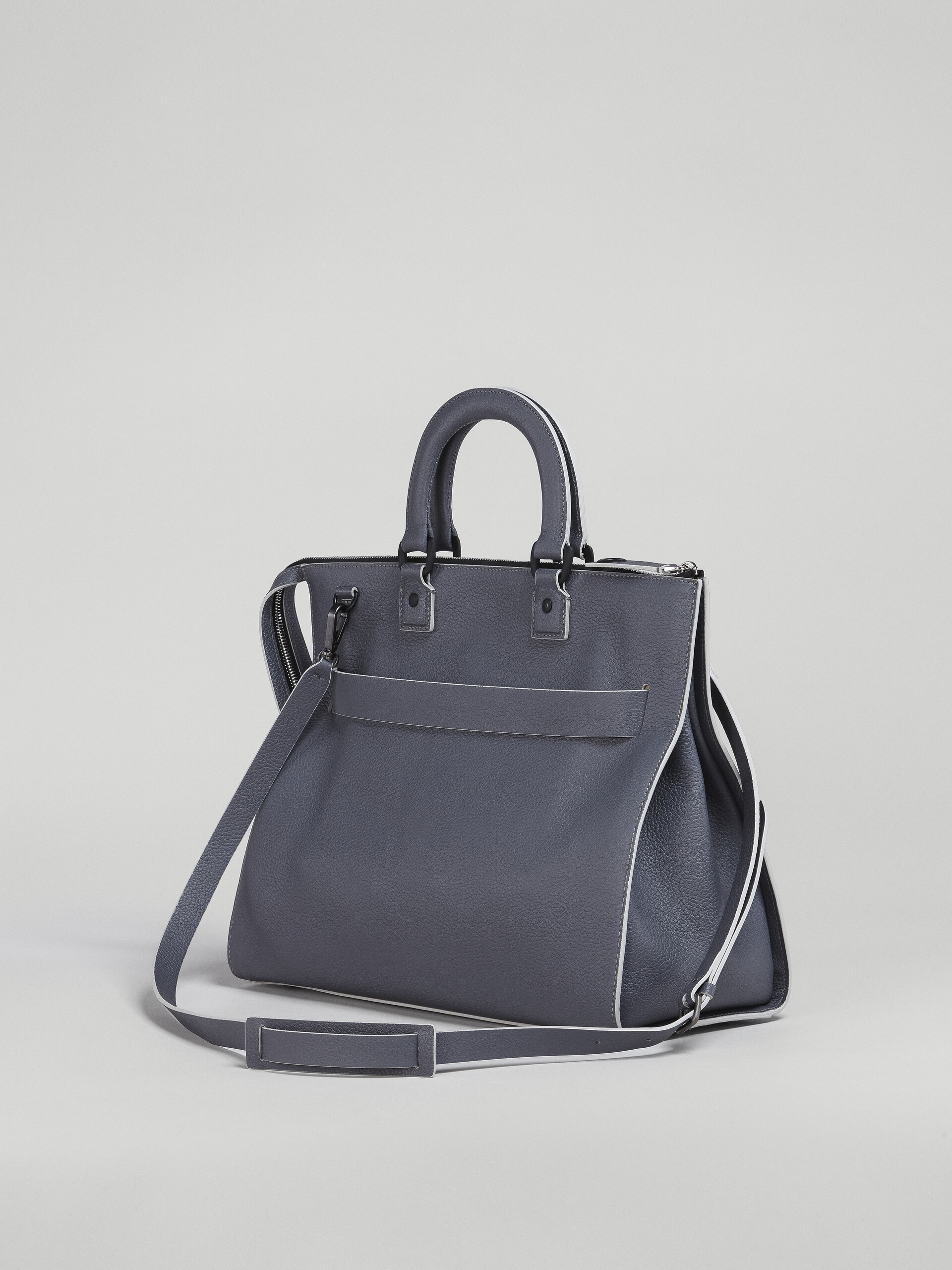 TREASURE bag in grey leather - Handbags - Image 3