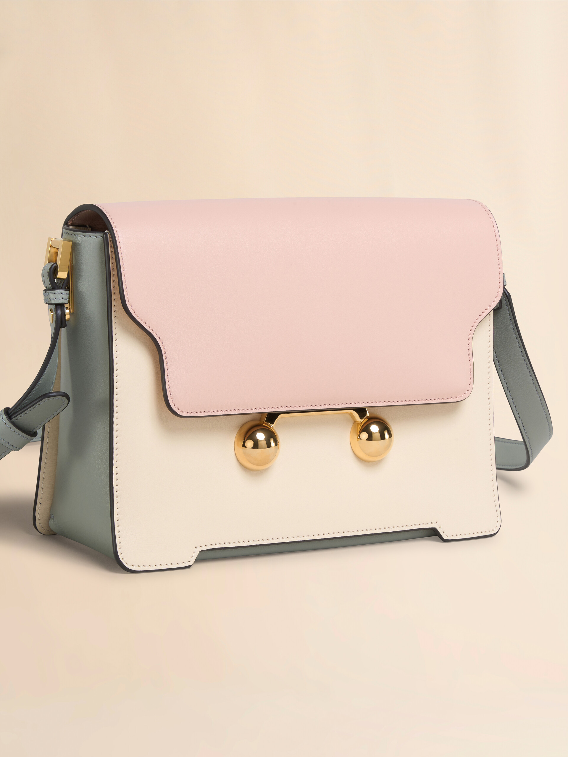 Blue, beige e light blue leather Trunkaroo medium shoulder Bag - Shoulder Bags - Image 4