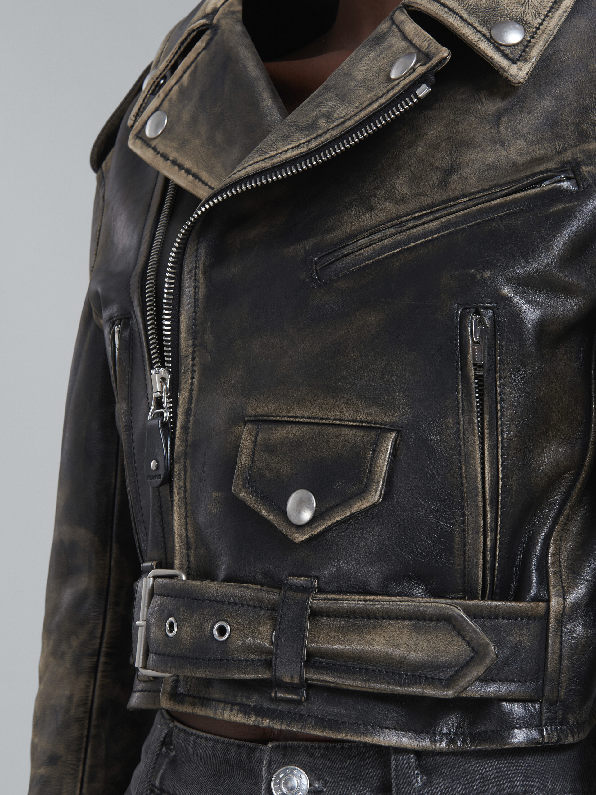 Black leather biker jacket - Jackets - Image 5