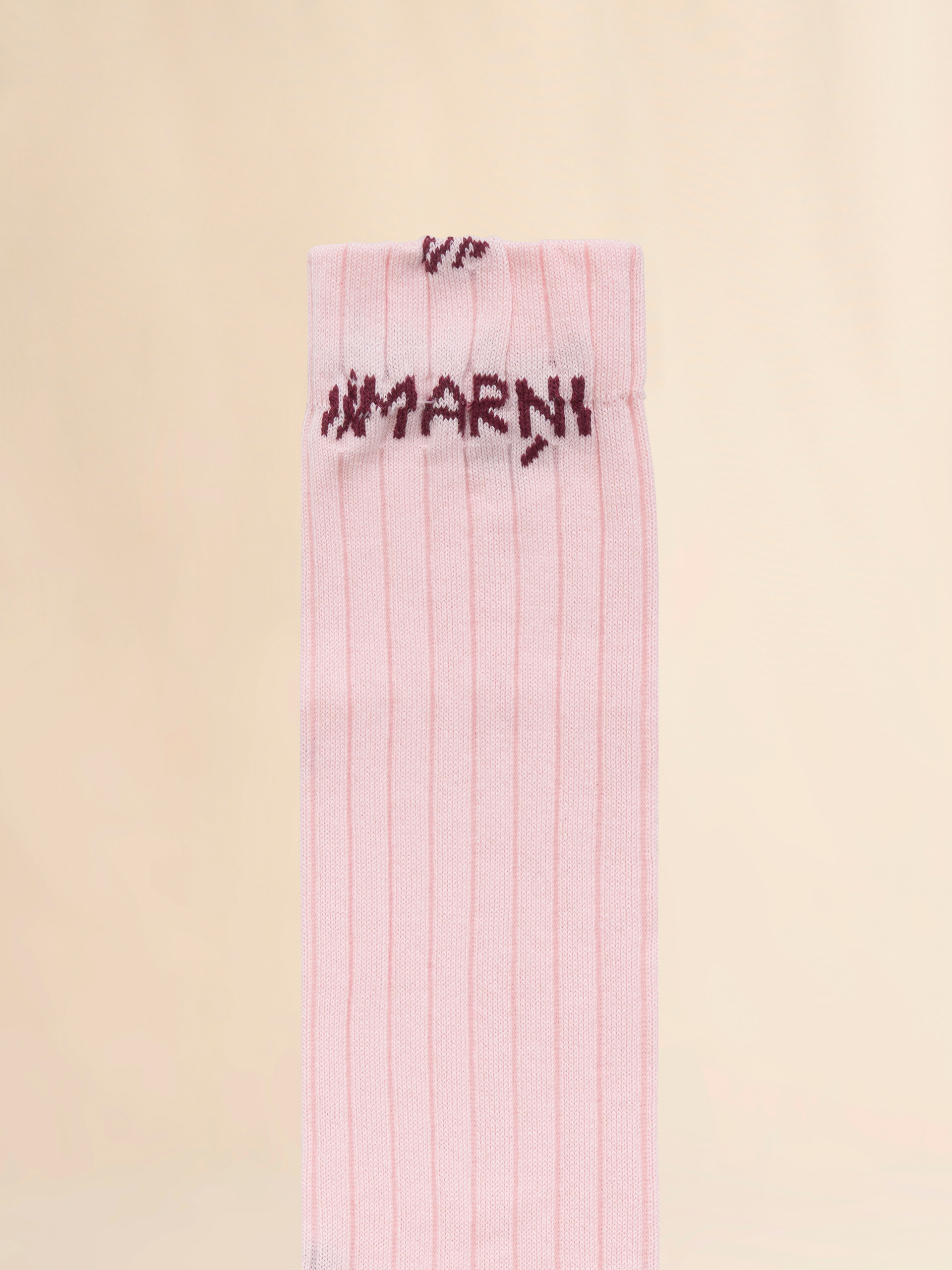 Light blue ribbed cotton socks with Marni Mending - Socks - Image 3
