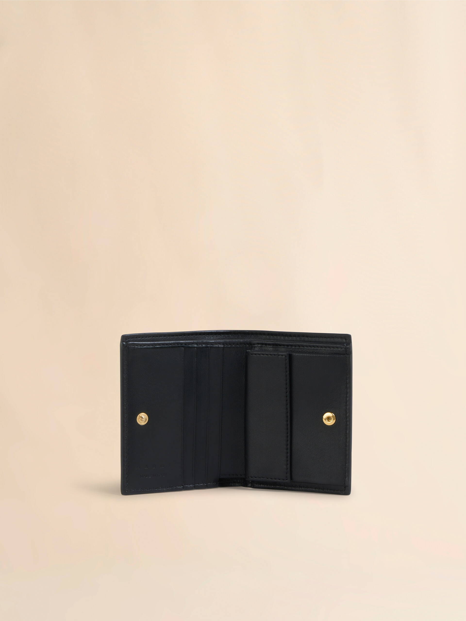 Sky blue bi-fold wallet with Marni Symbol embroidery - Wallets - Image 2