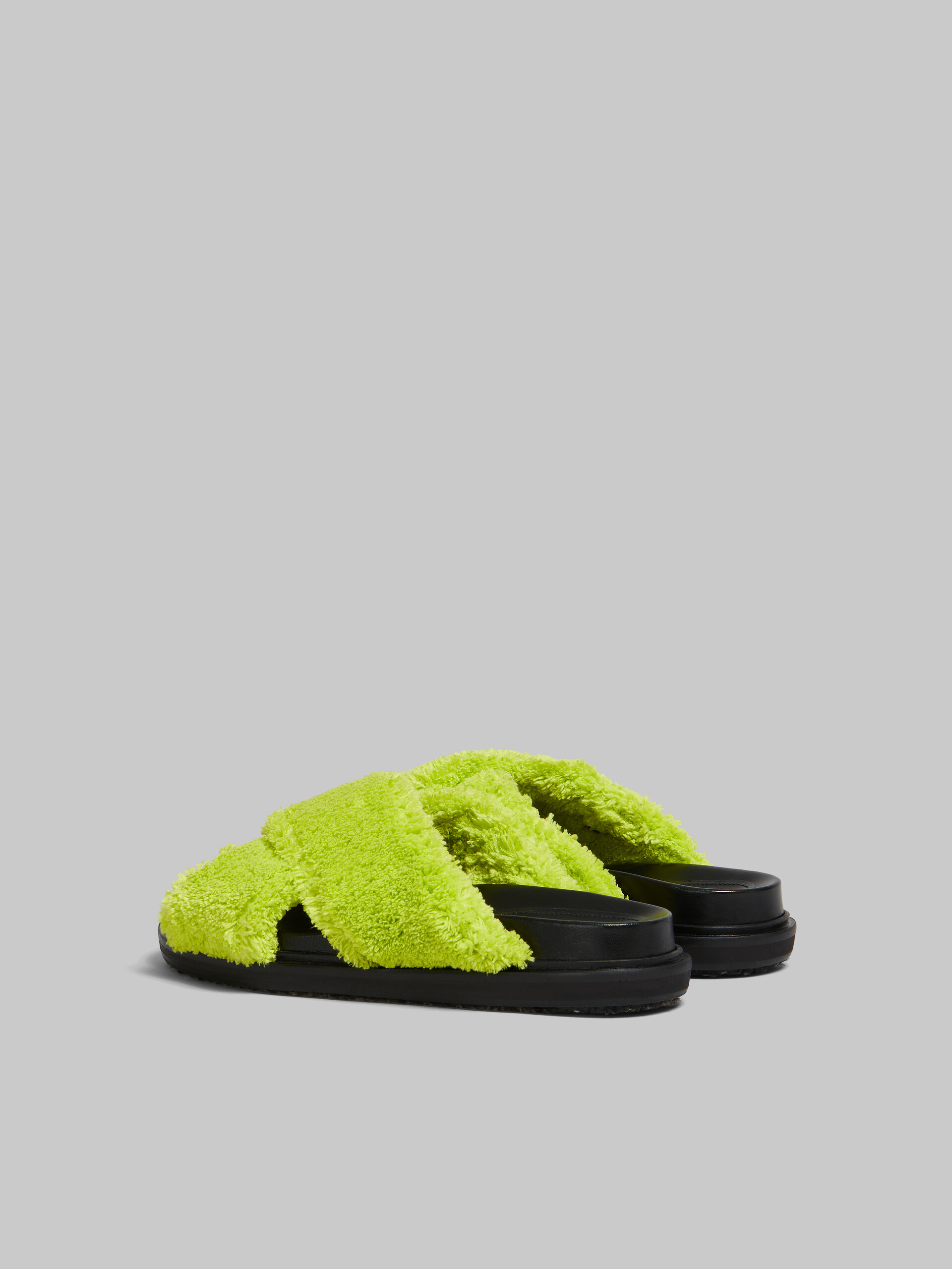 Green Terry slide sandal - Sandals - Image 3