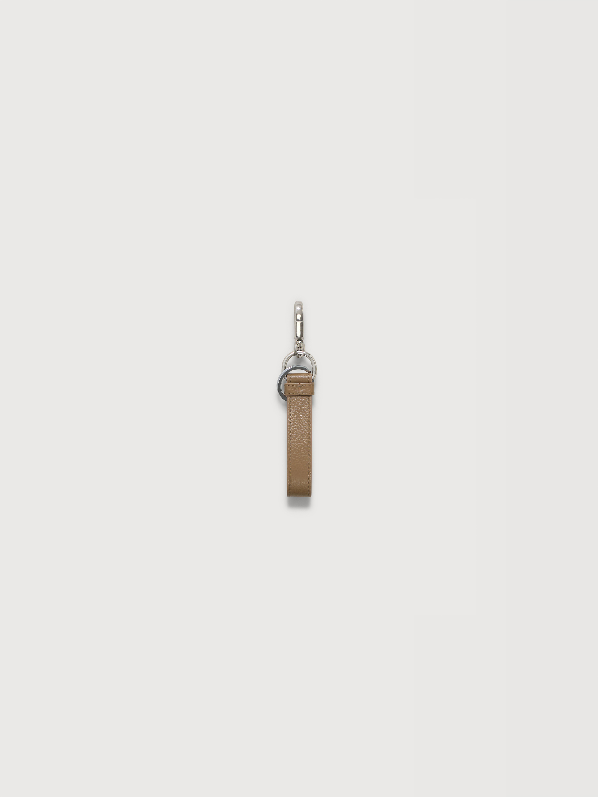 Black leather keyring with Marni Mending embroidery - Key Rings - Image 2