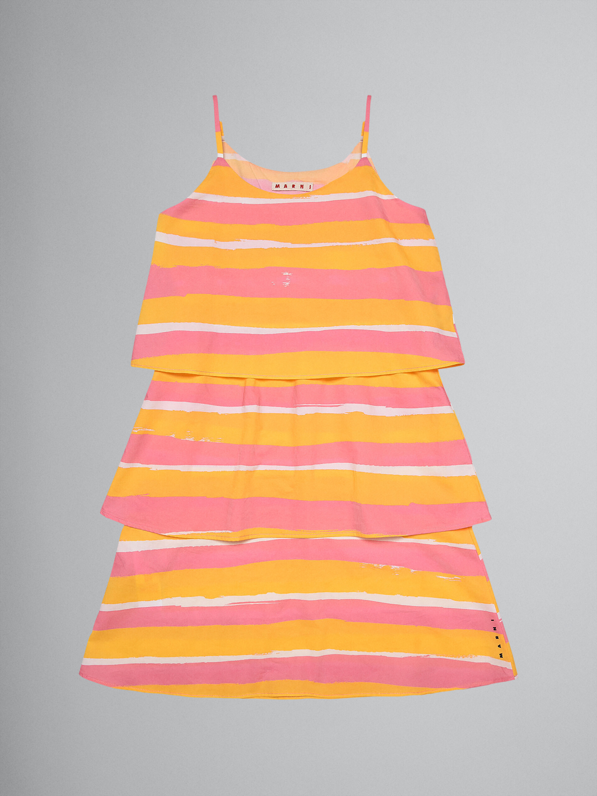 Kleid aus Baumwollpopeline mit Streifen-Print - Kleider - Image 1