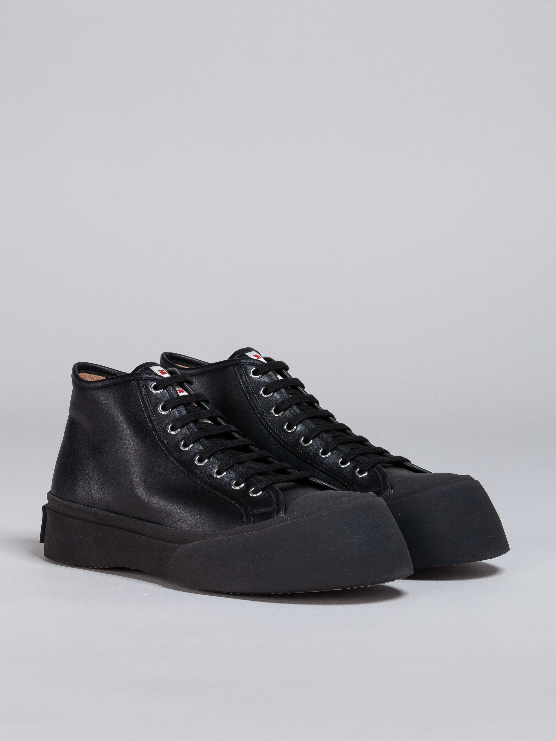 Black leather PABLO high-top  sneaker - Sneakers - Image 2