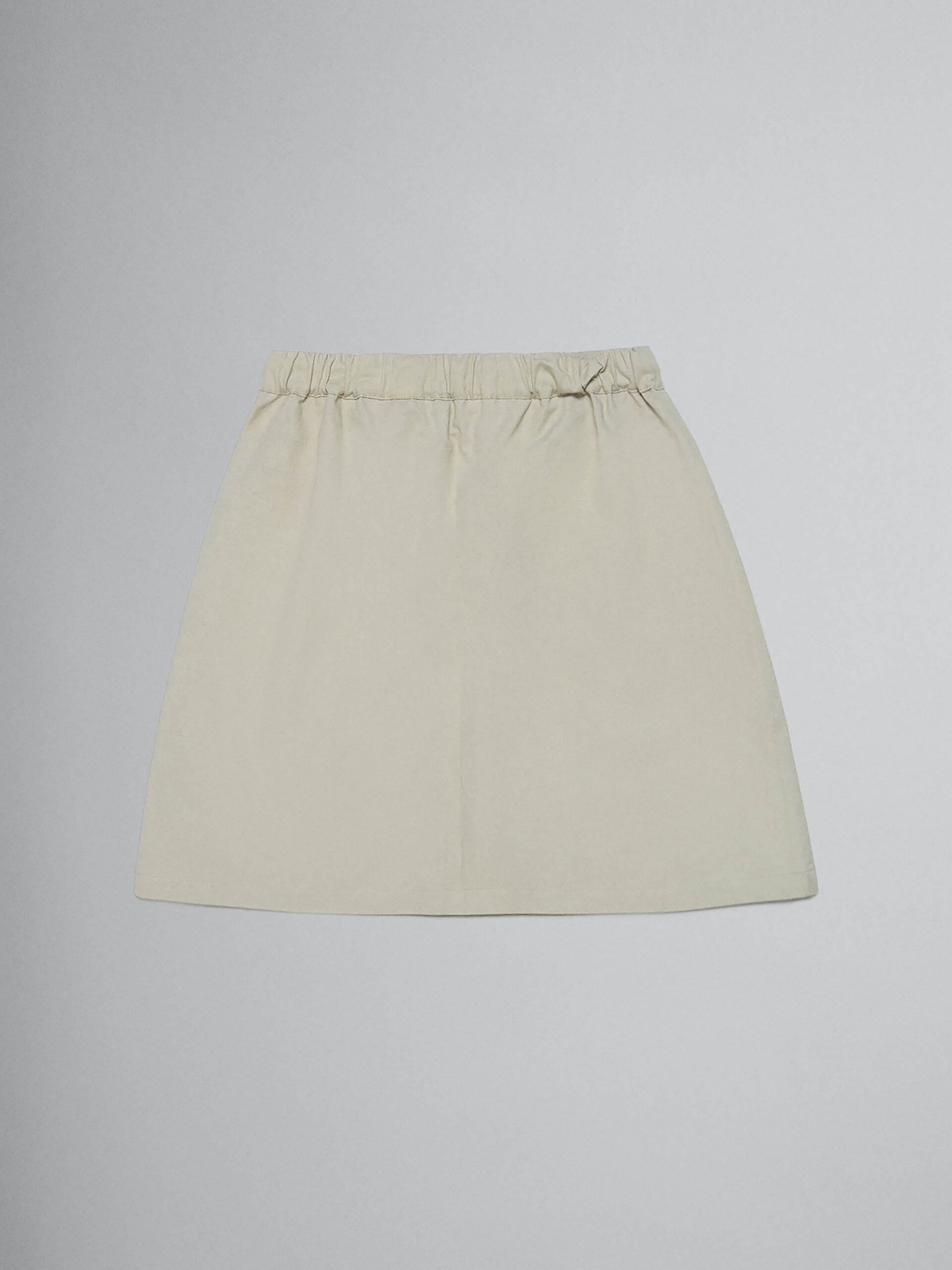 Falda beige de gabardina con estampado - Faldas - Image 2