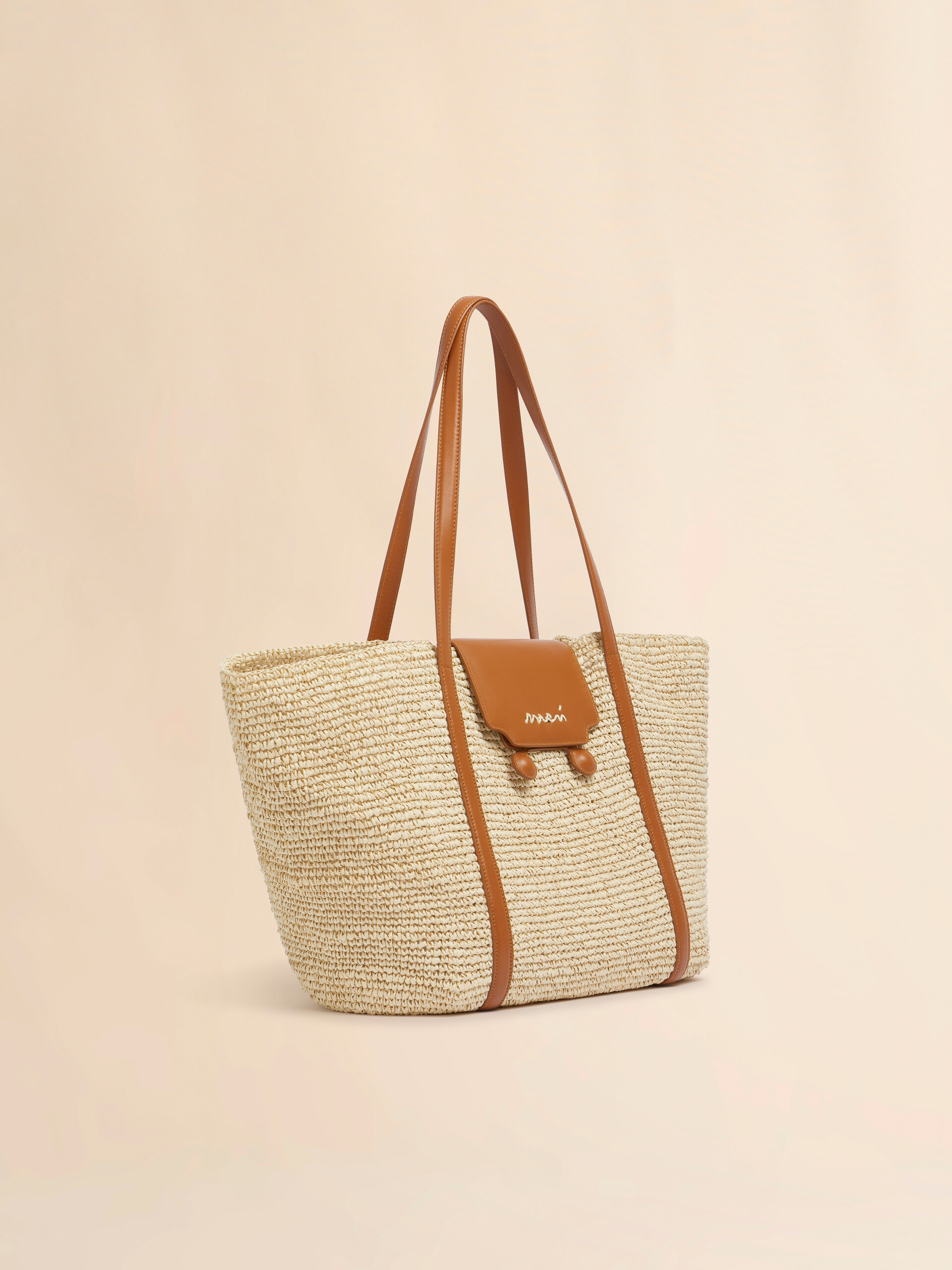 Medium black raffia-effect Trunkaroo beach bag - Shopping Bags - Image 6