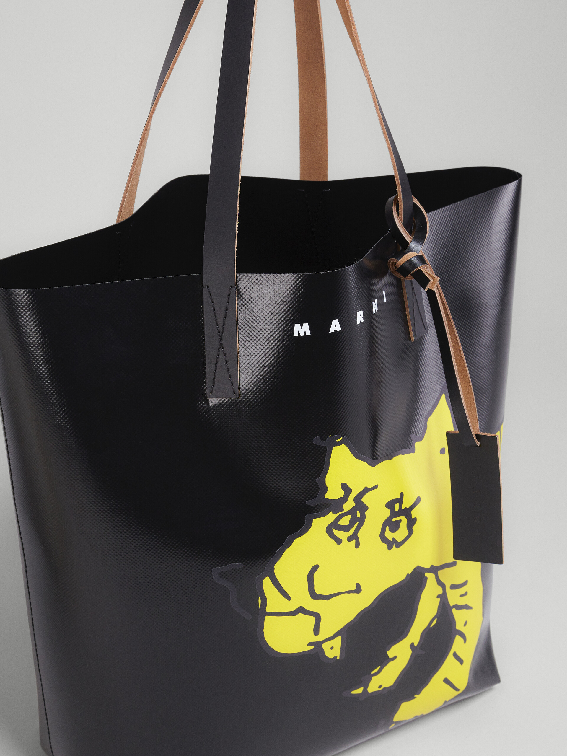Black TRIBECA bag in black Tiger print