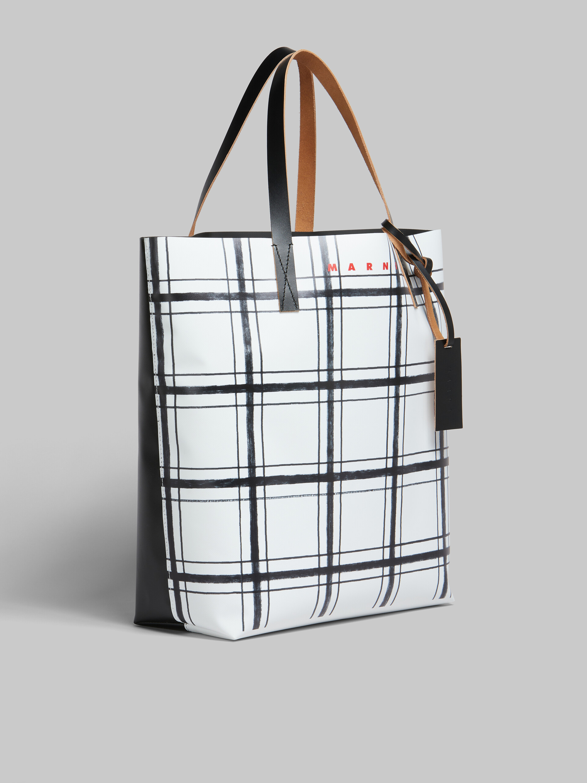 White and black checked Tribeca shopper - Shopping Bags - Image 6