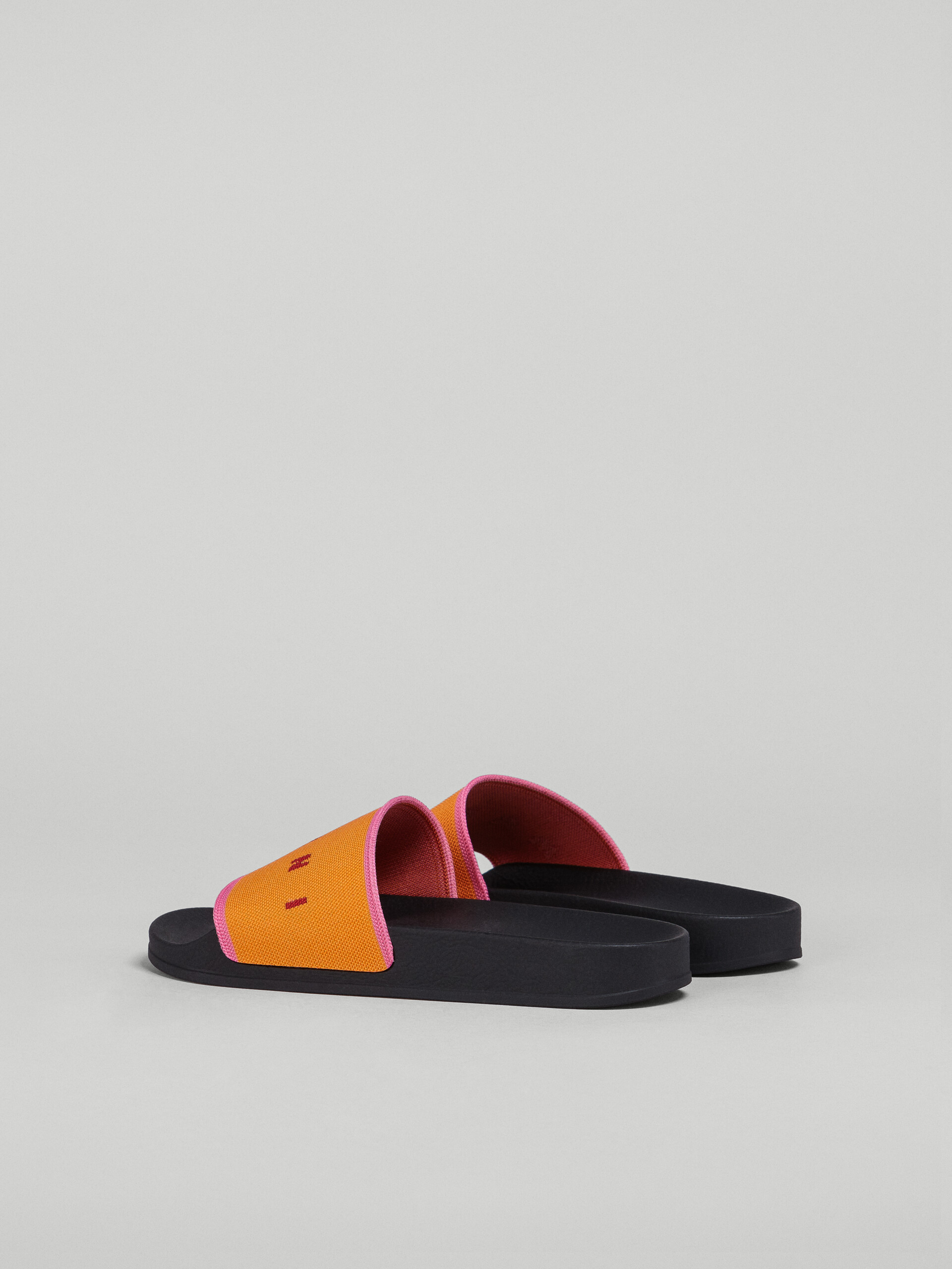 Orange and pink stretch logo jacquard slide - Sandals - Image 3