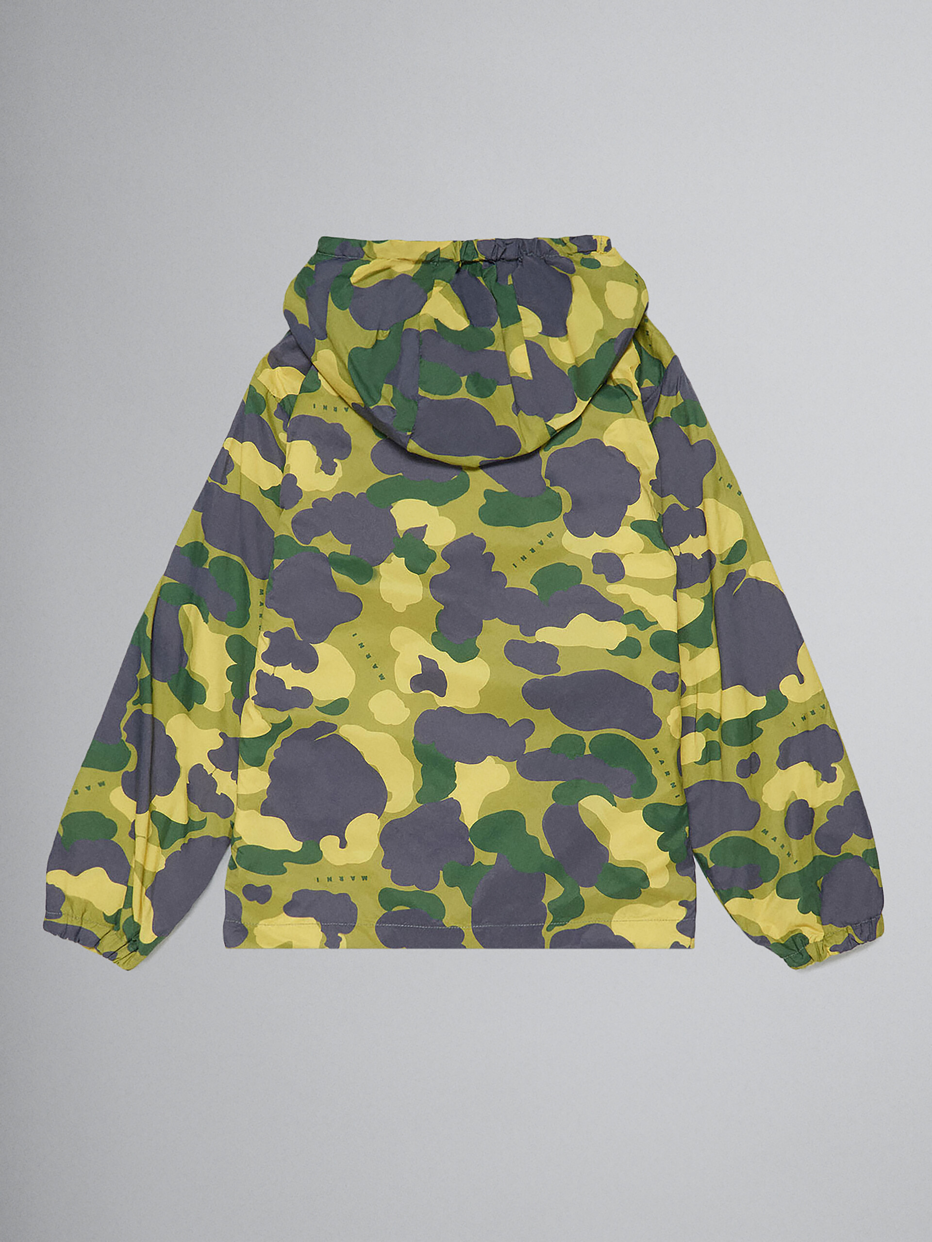 Green hooded jacket with all-over camouflage pattern - Jackets - Image 2