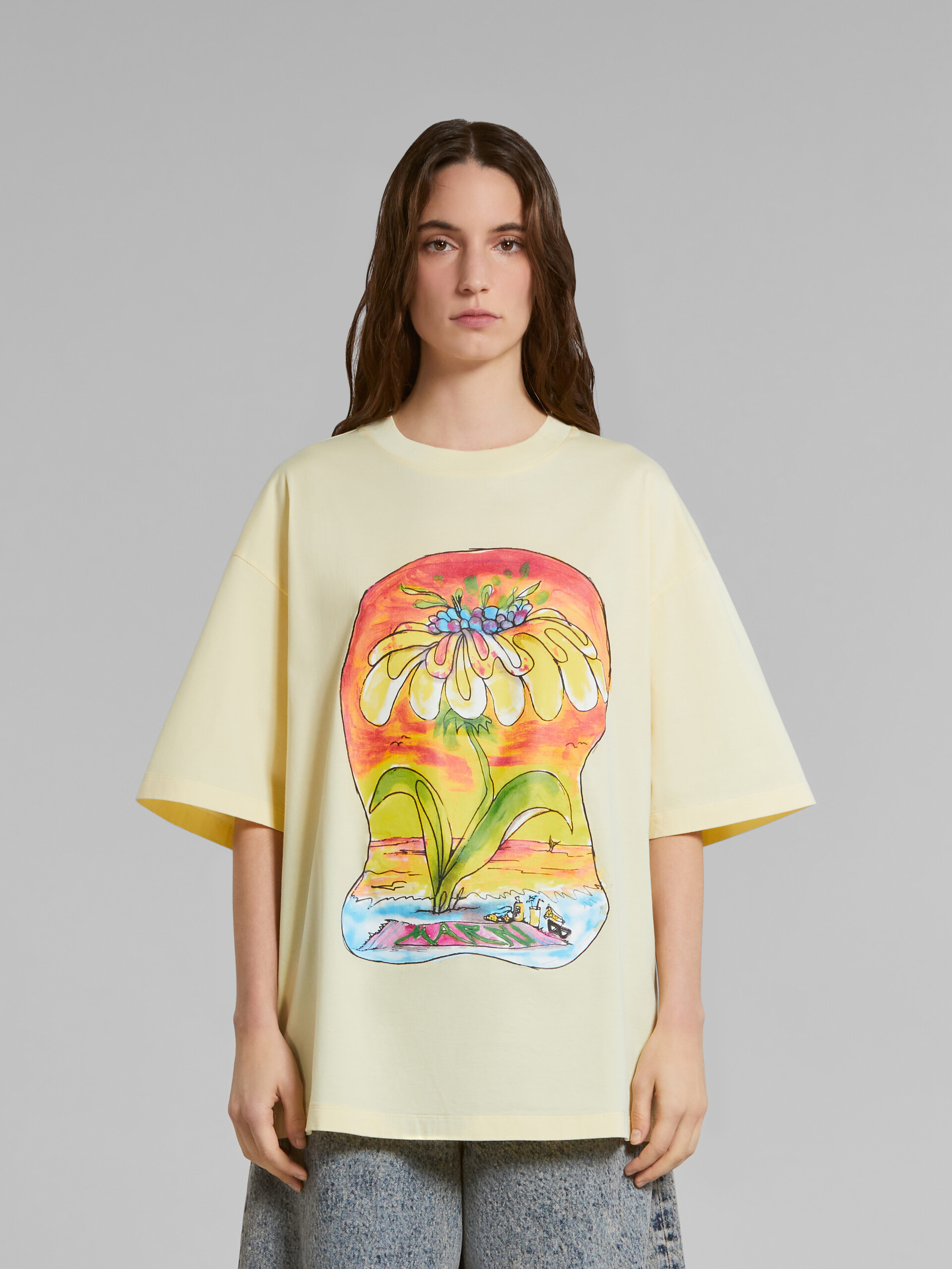 Yellow T-shirt with Daydreaming print - T-shirts - Image 2