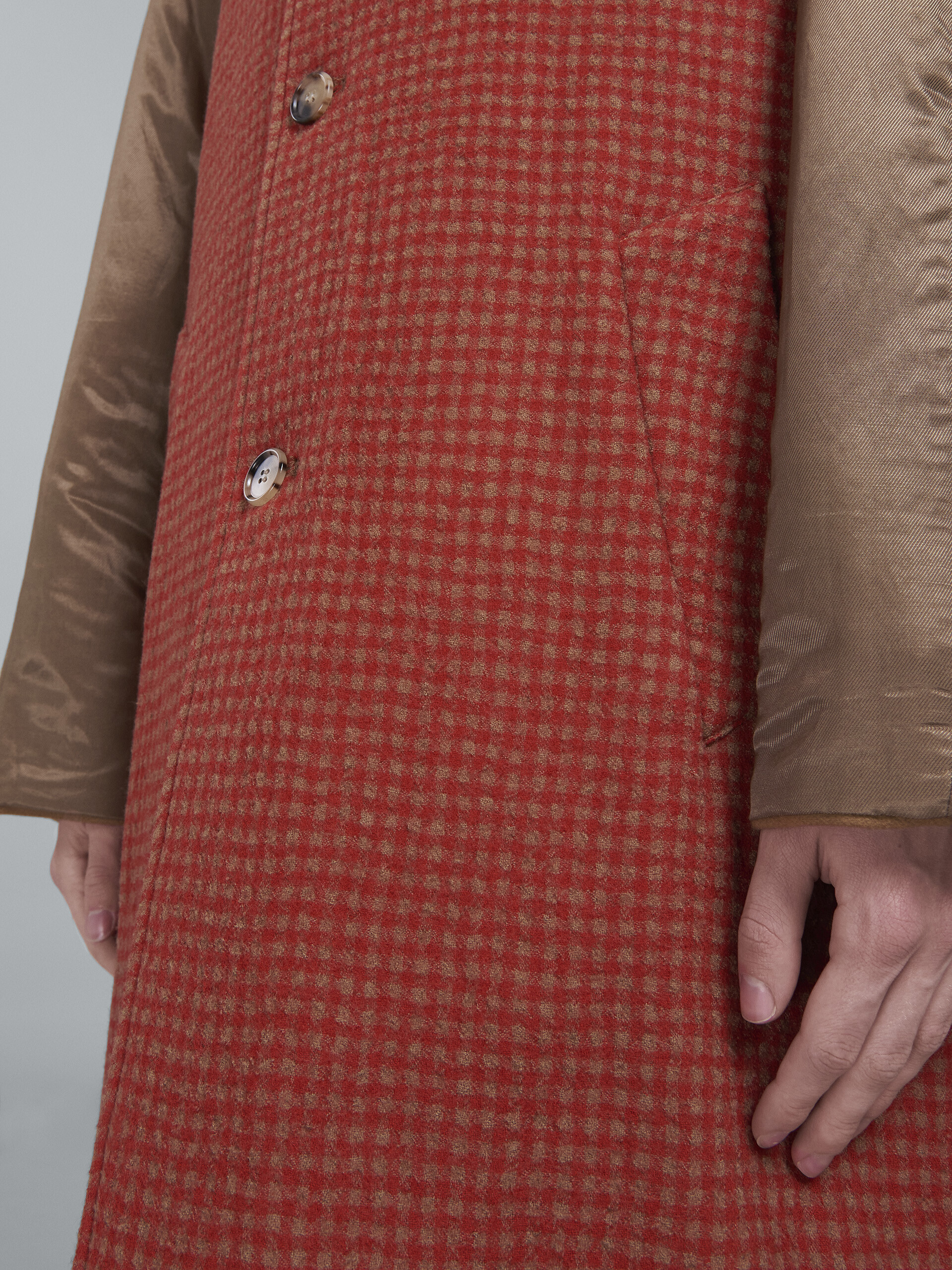 Reversible light wool felt coat - Coat - Image 5