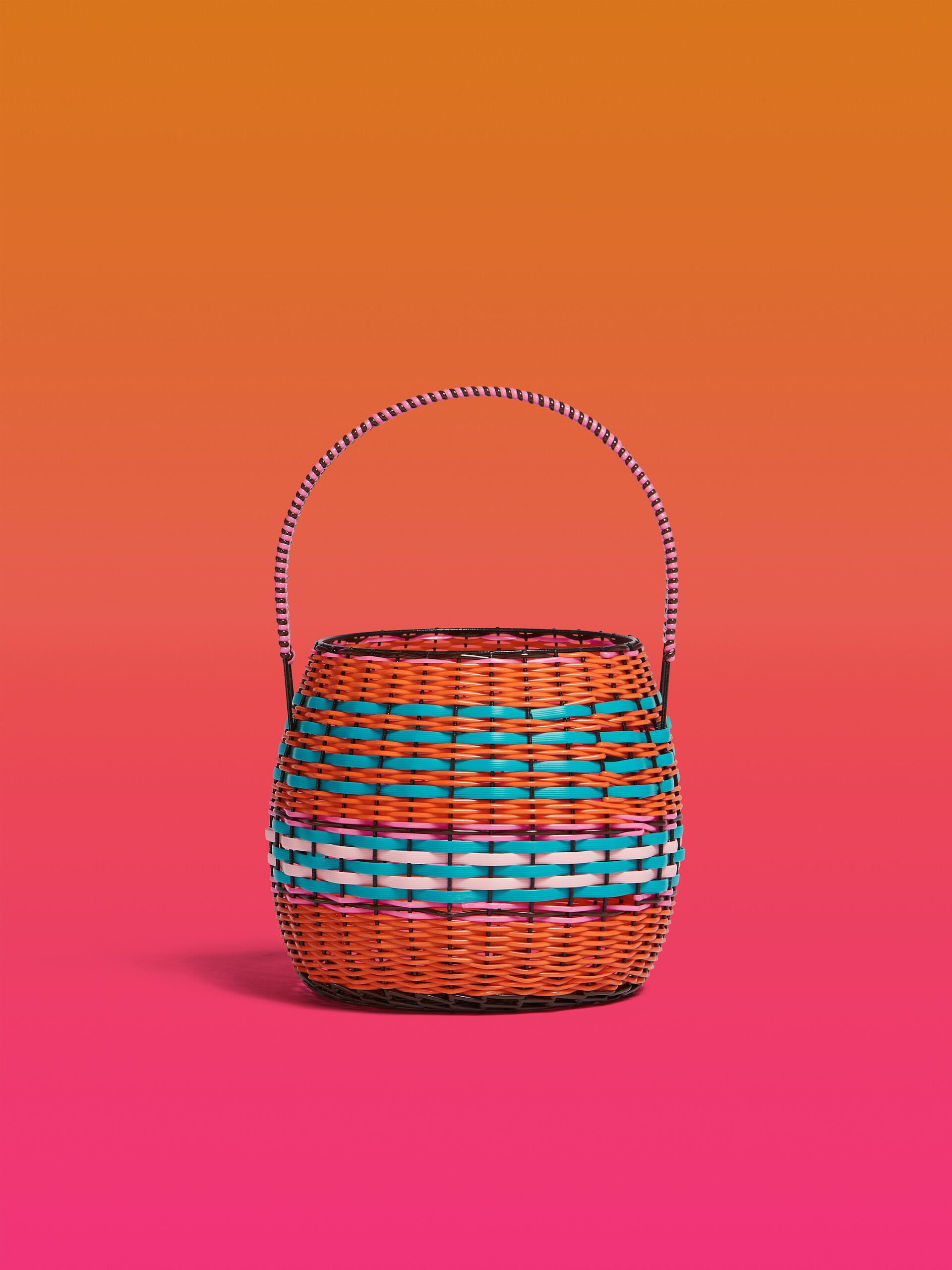Orange MARNI MARKET woven cable basket - Accessories - Image 1