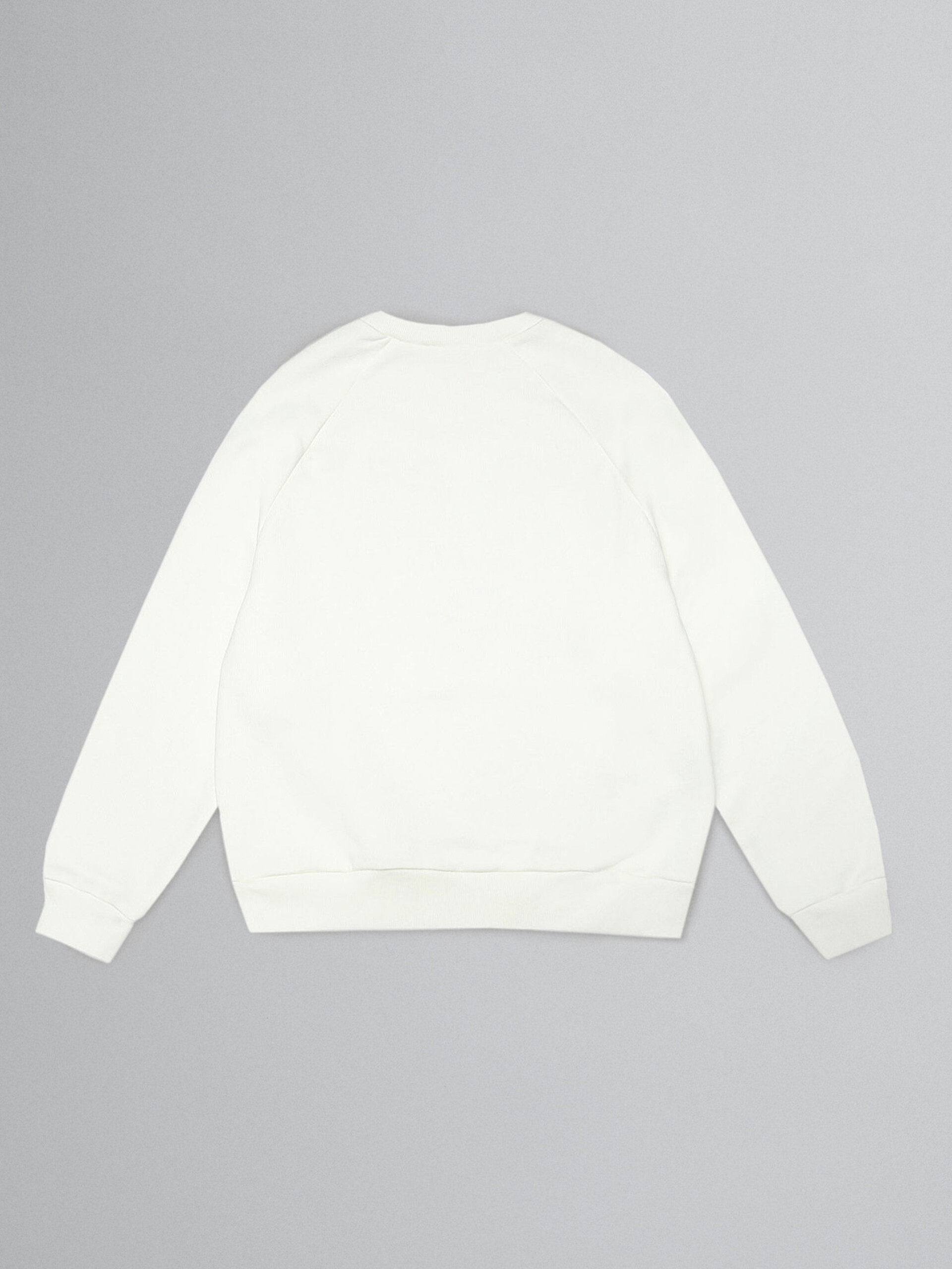White sweatshirt with sequin "M" patch - Sweaters - Image 2