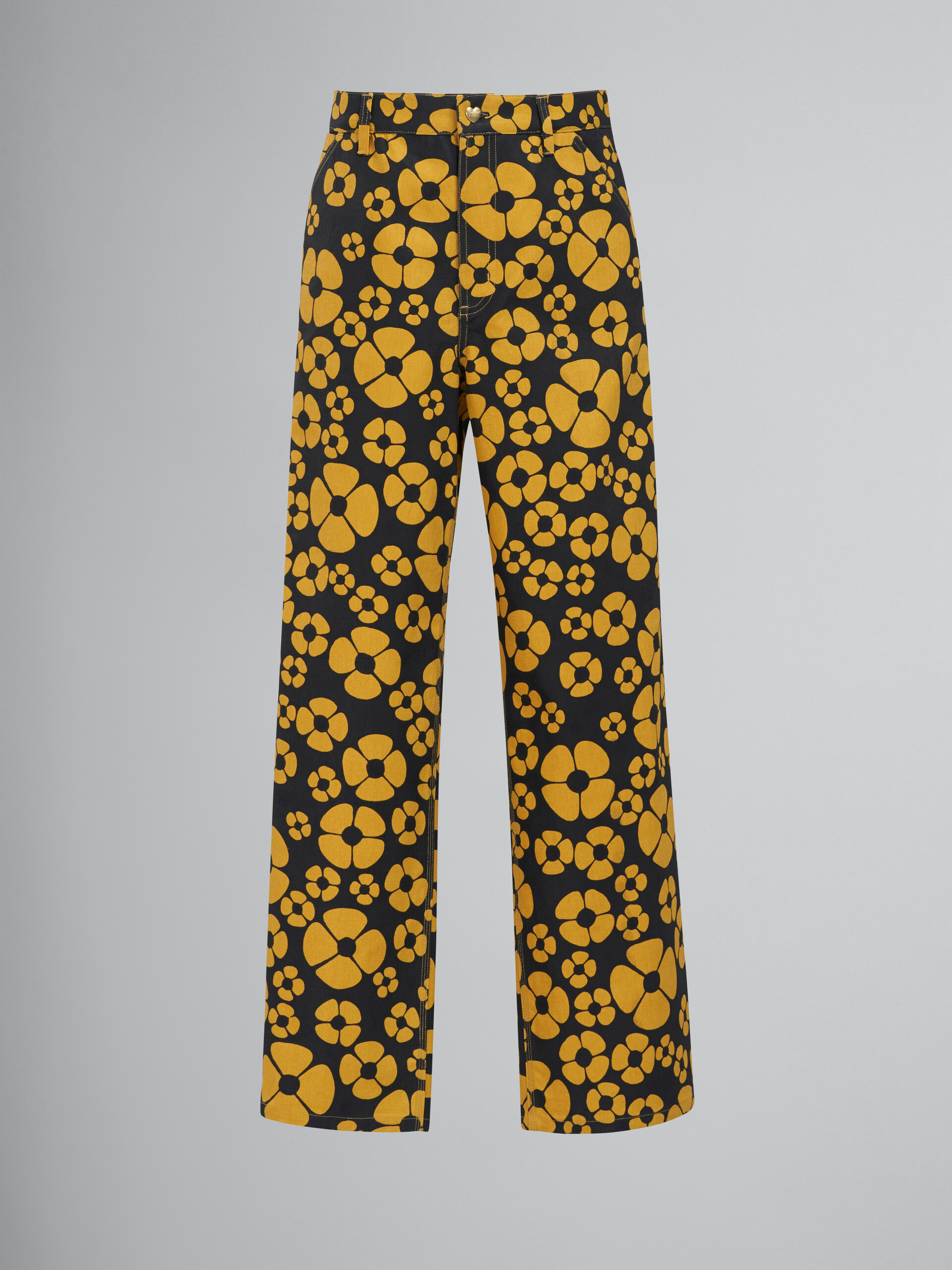 MARNI x CARHARTT WIP - yellow floral trousers - Pants - Image 1