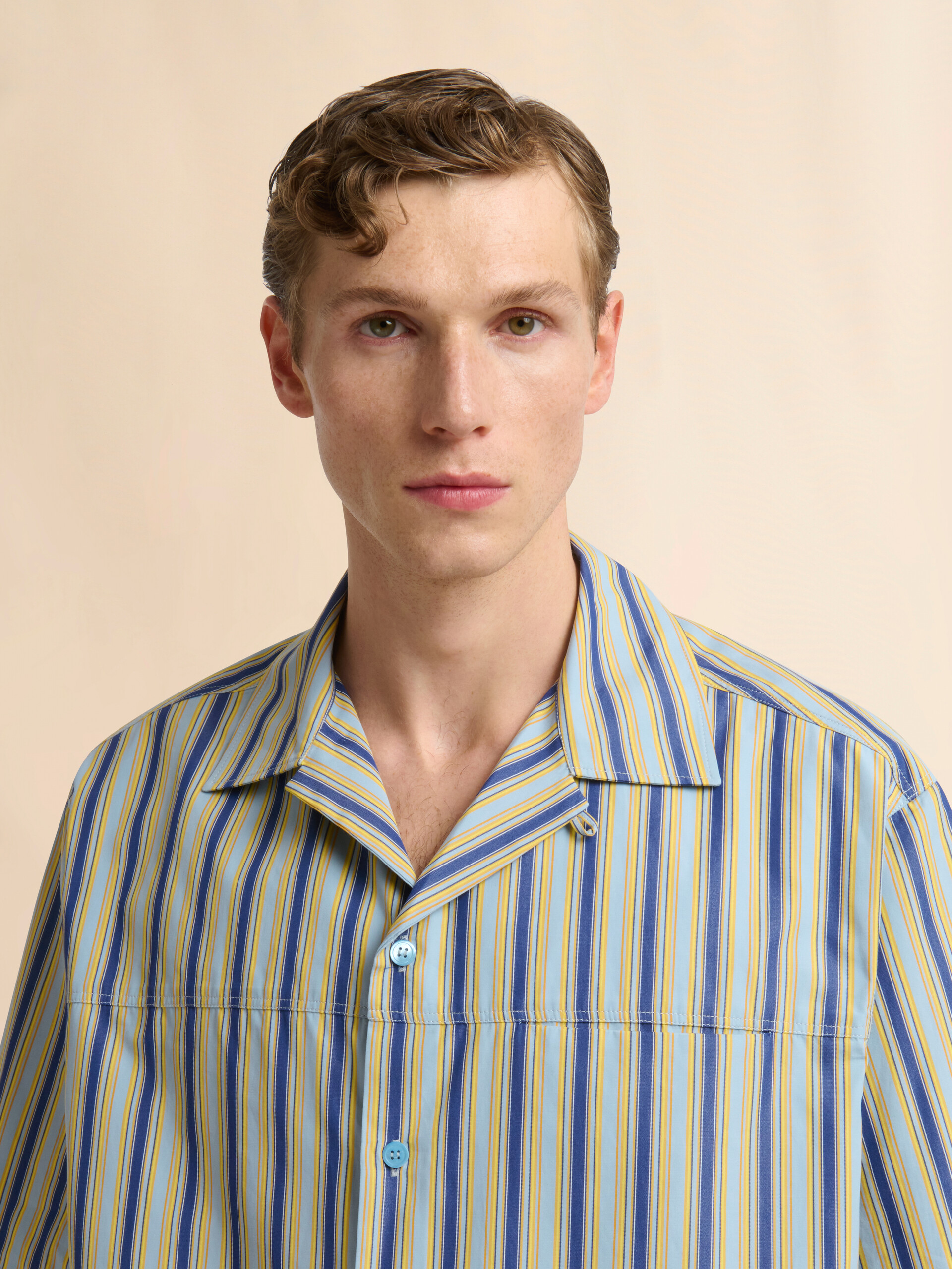 グリーン 裾にドローストリングをあしらったストライプ入りポプリンシャツ - シャツ - Image 4